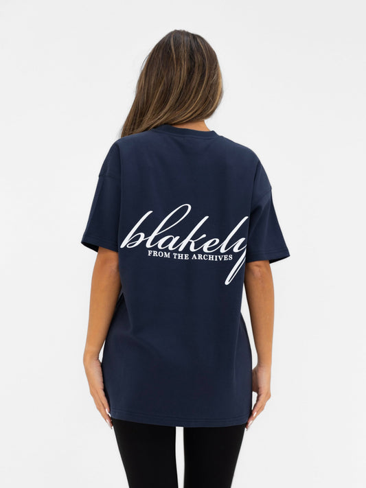 Georgia Oversized T-Shirt - True Navy