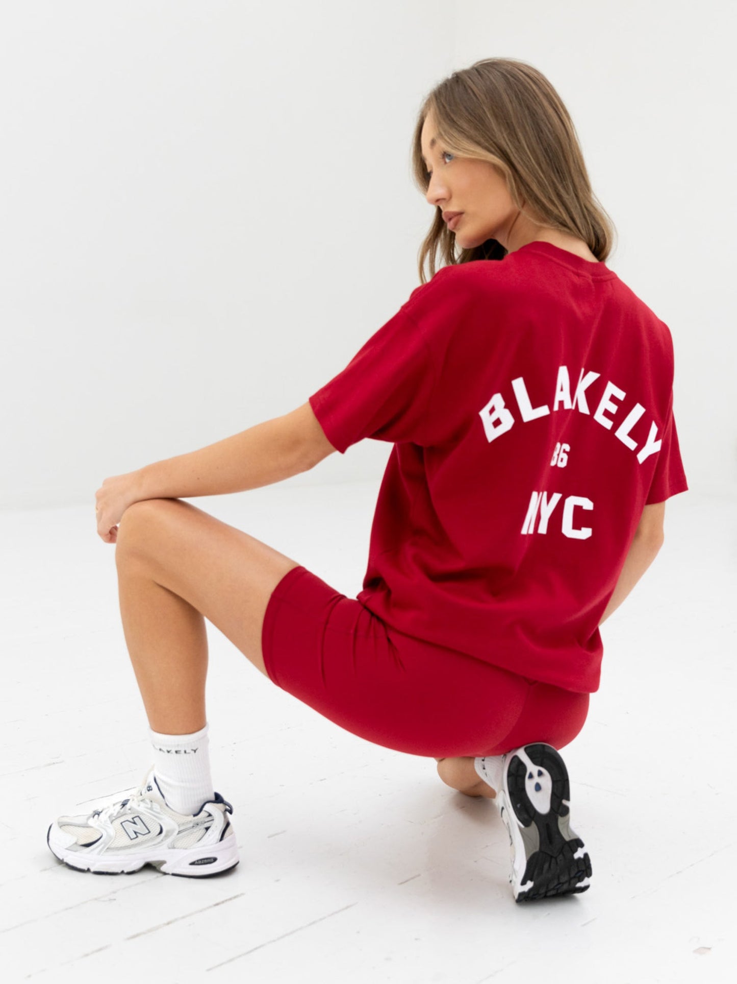 NYC Oversized T-Shirt - Cherry Red