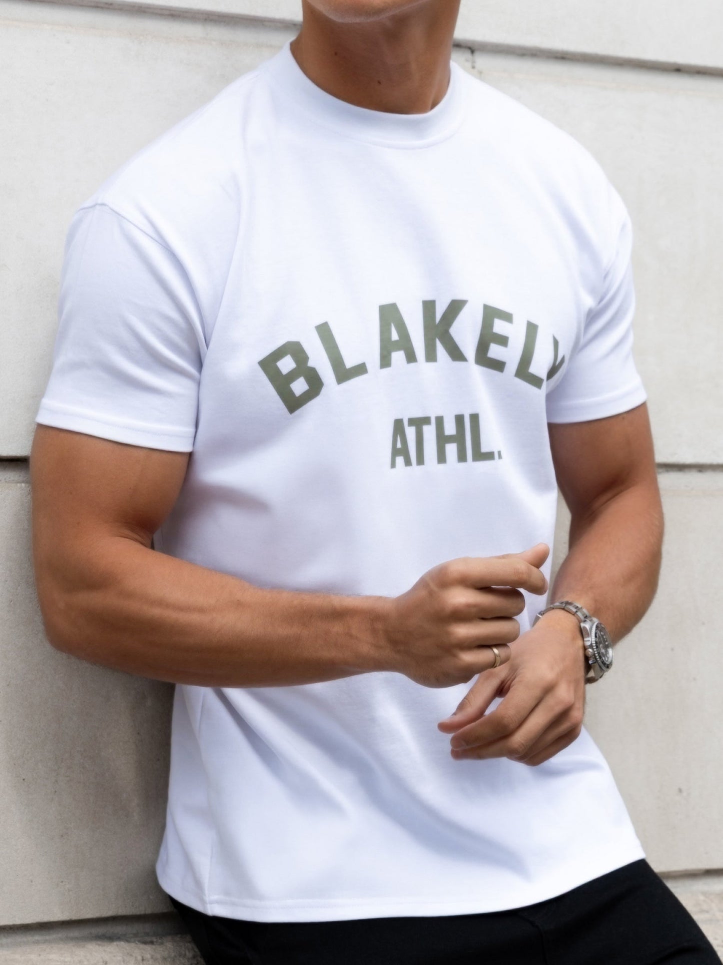 Zion Relaxed T-Shirt - White & Safari Green