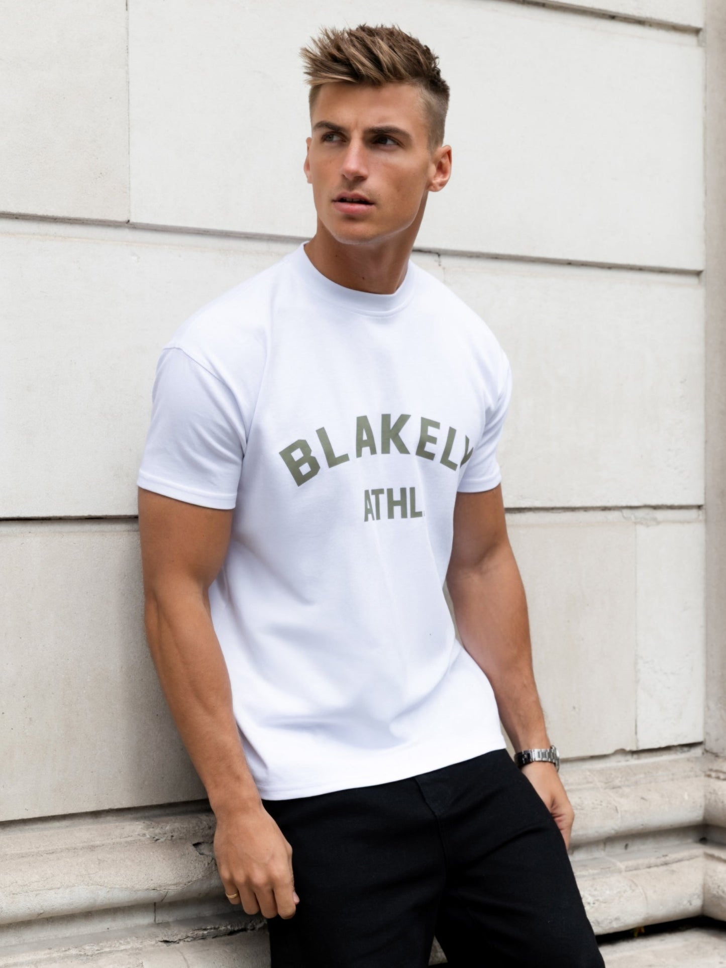 Zion Relaxed T-Shirt - White & Safari Green