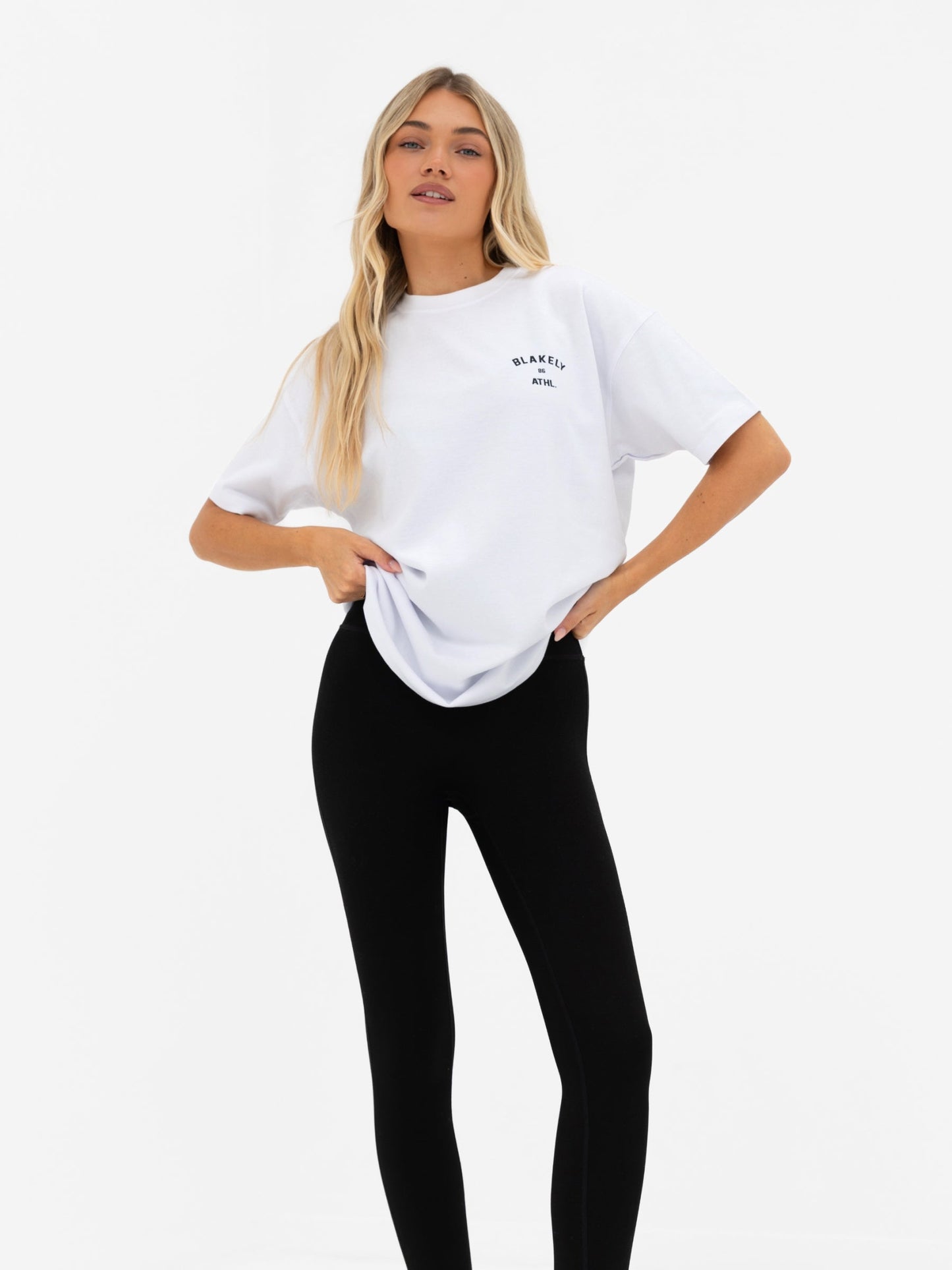 Hallie Oversized T-Shirt - White & Black