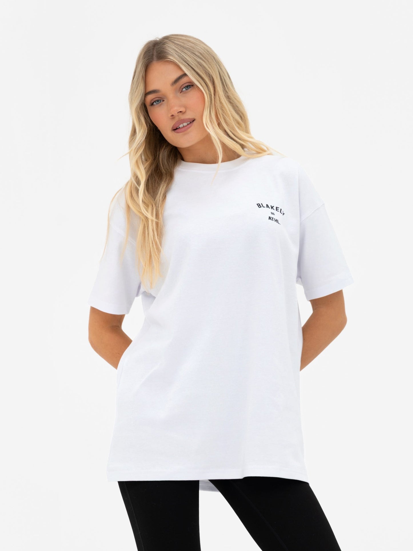 Hallie Oversized T-Shirt - White & Black
