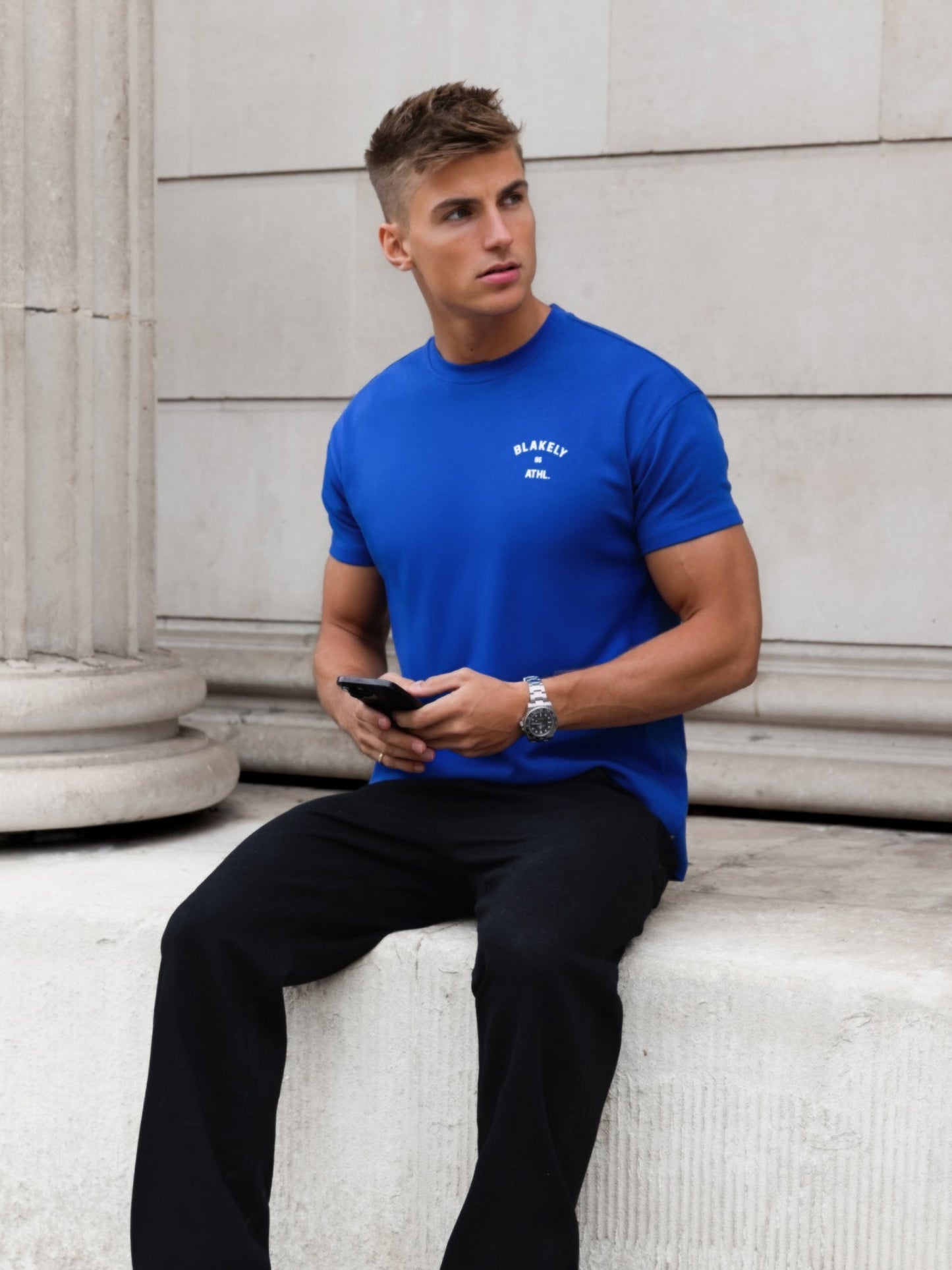 Niko Relaxed T-Shirt - Cobalt Blue
