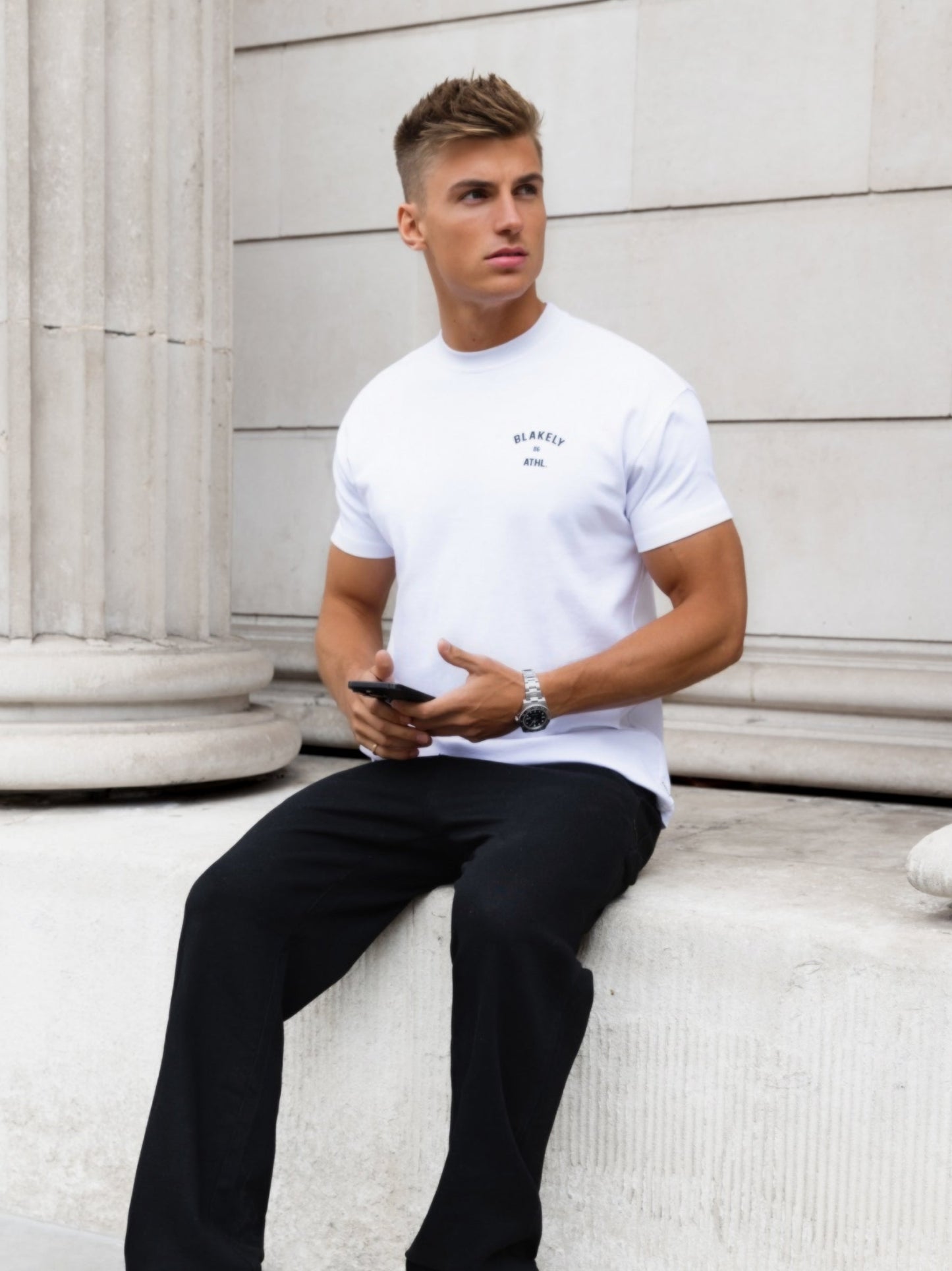 Niko Relaxed T-Shirt - White & Black