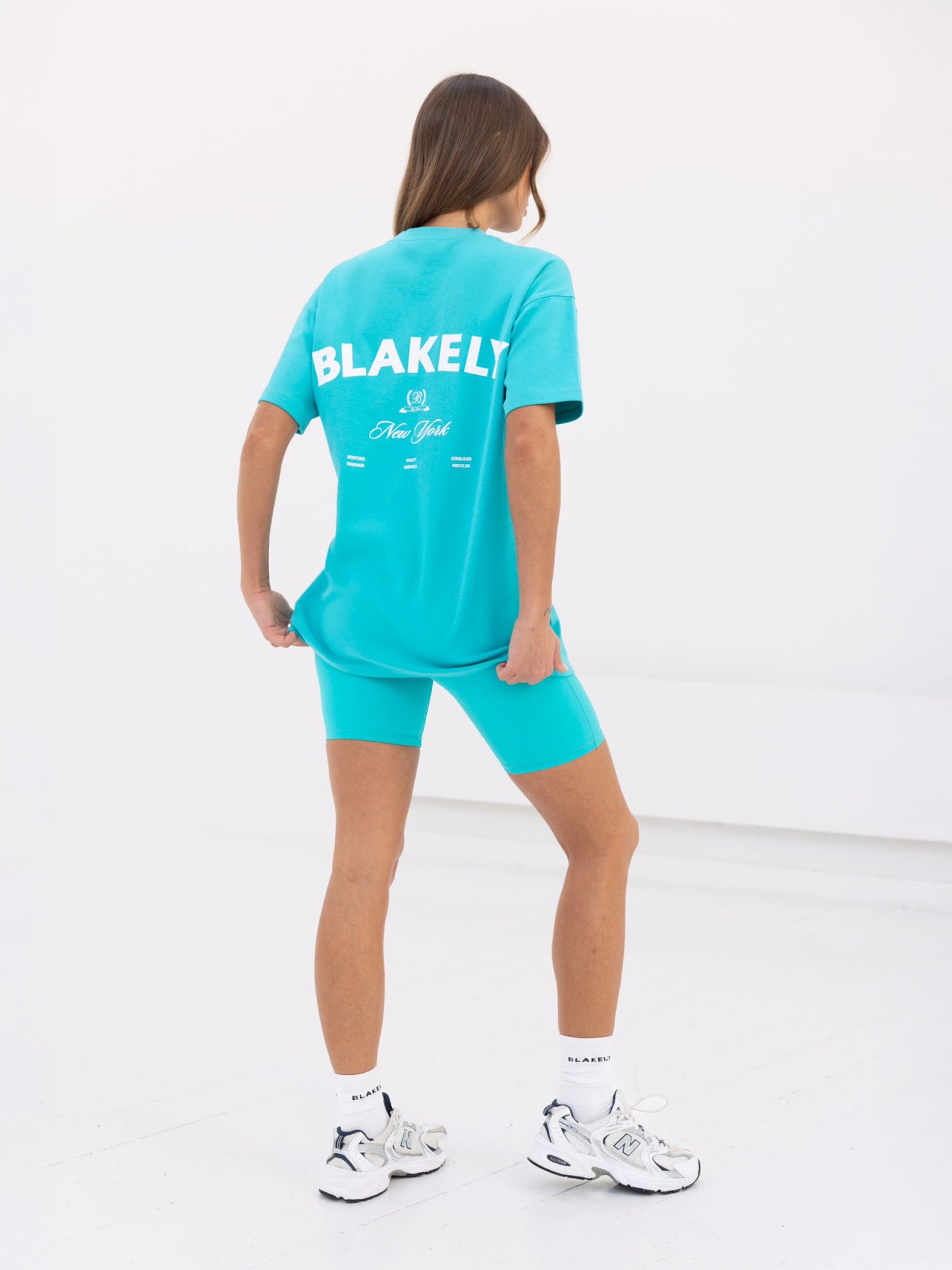 NY Crest Oversized T-Shirt - Aqua