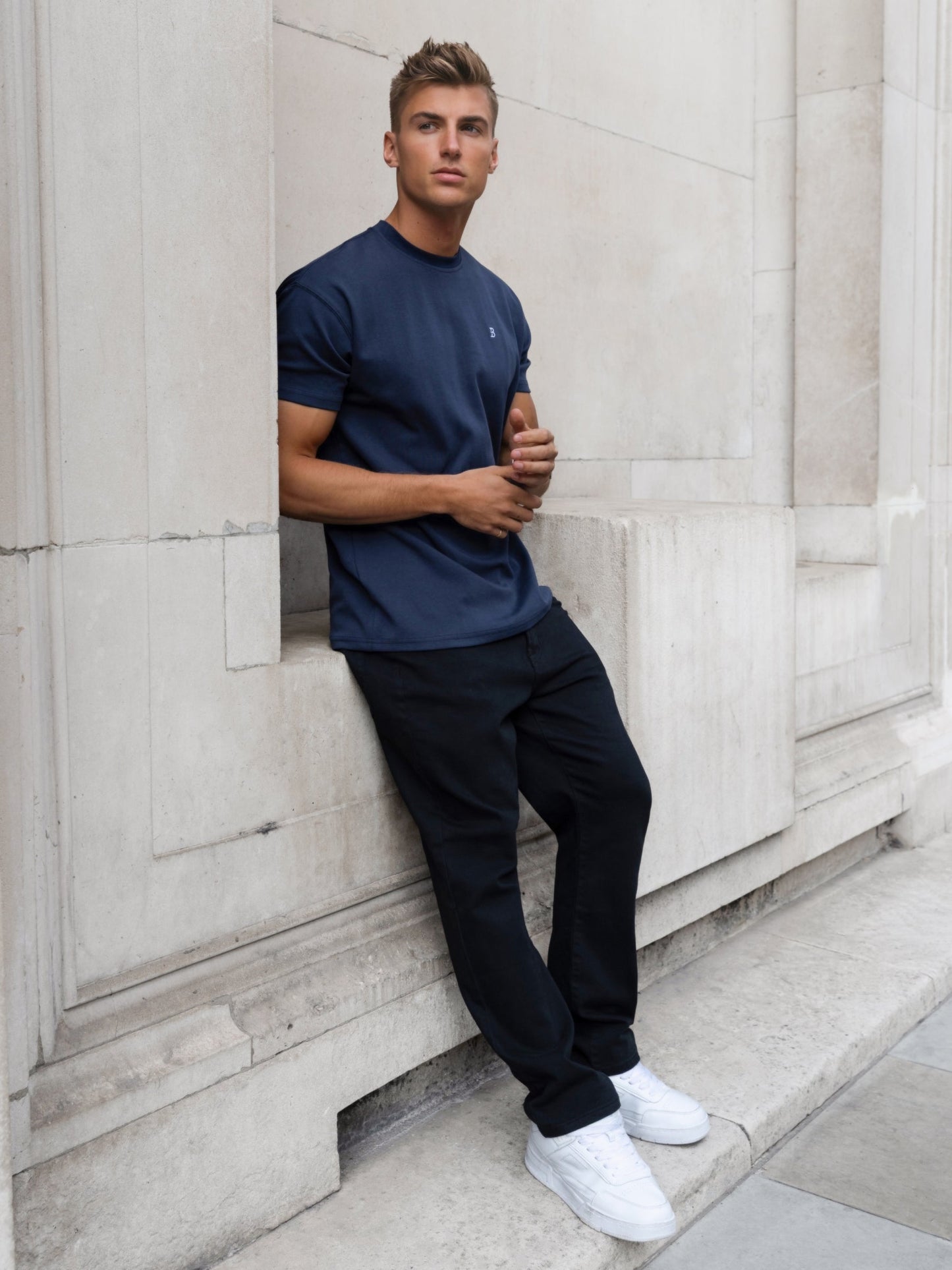 Conrad Relaxed Anchor T-Shirt - True Navy