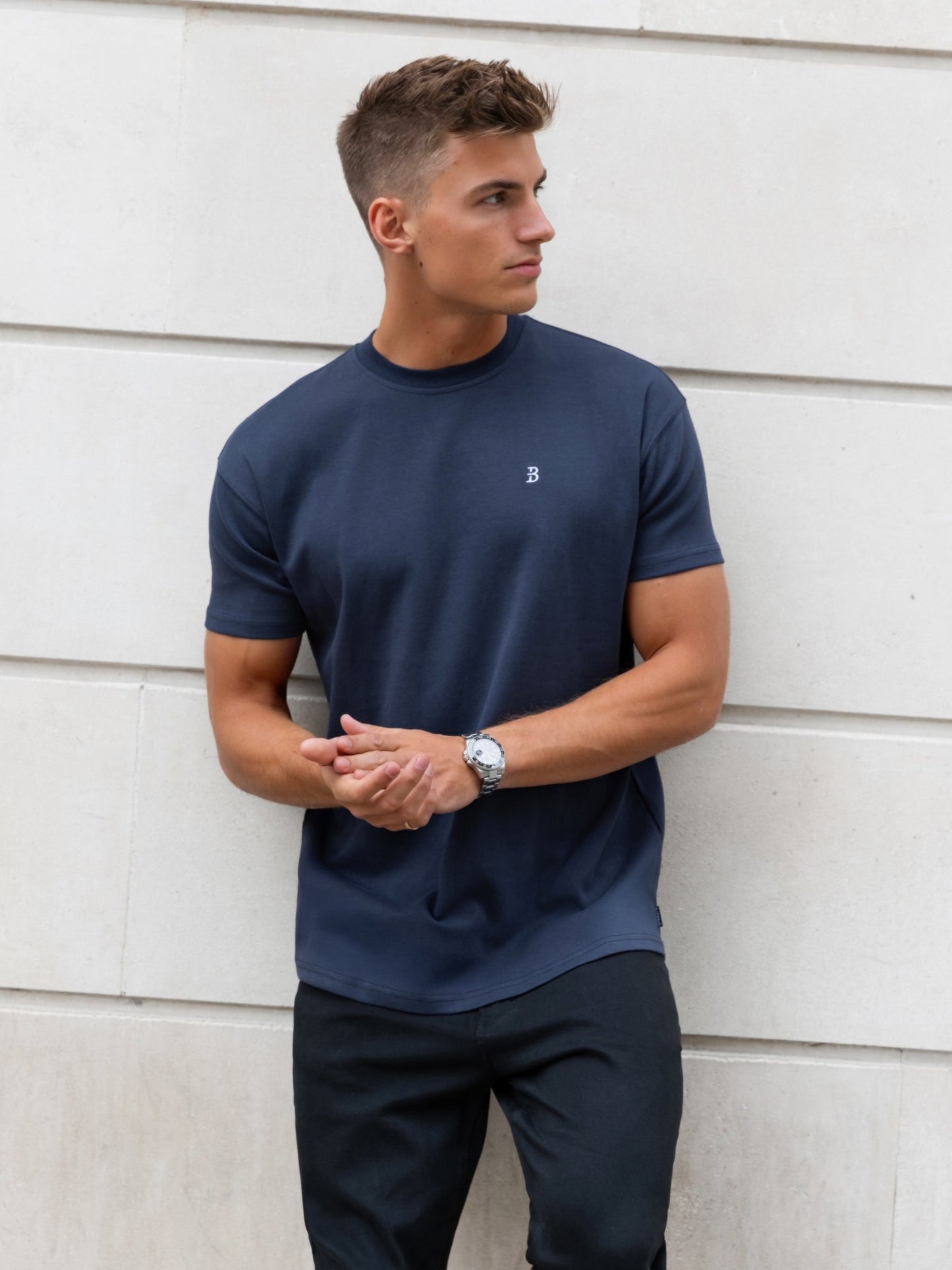 Conrad Relaxed Anchor T-Shirt - True Navy