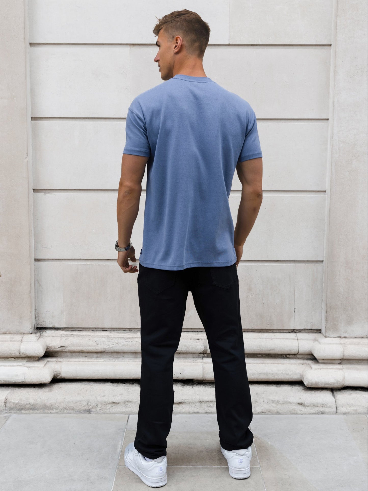 Conrad Relaxed Anchor T-Shirt - Mid Blue