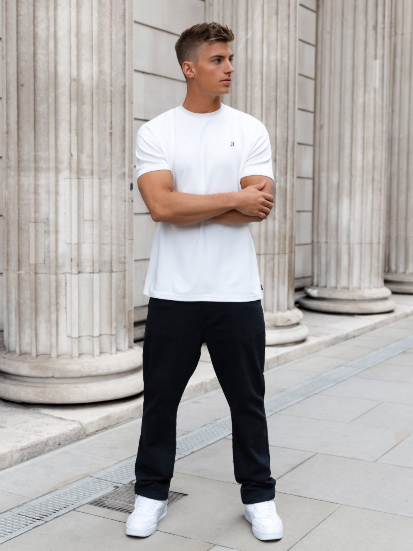 Conrad Relaxed Anchor T-Shirt - Flat White