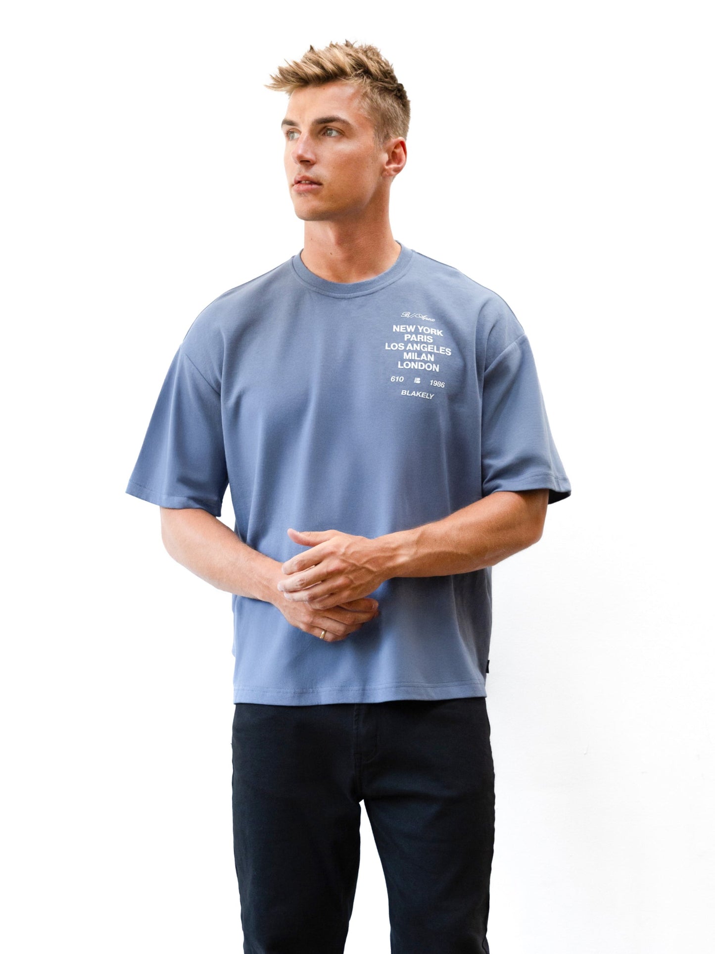 Apex 610 Unfitted T-Shirt - Dusty Blue