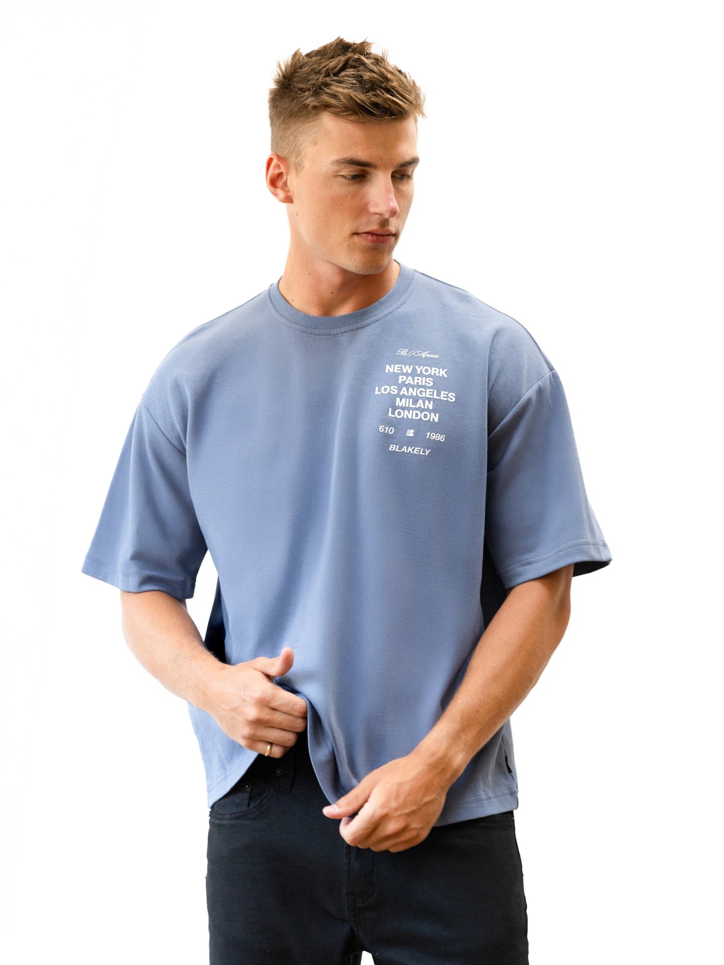 Apex 610 Unfitted T-Shirt - Dusty Blue