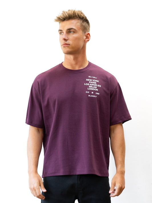 Apex 610 Unfitted T-Shirt - Burgundy