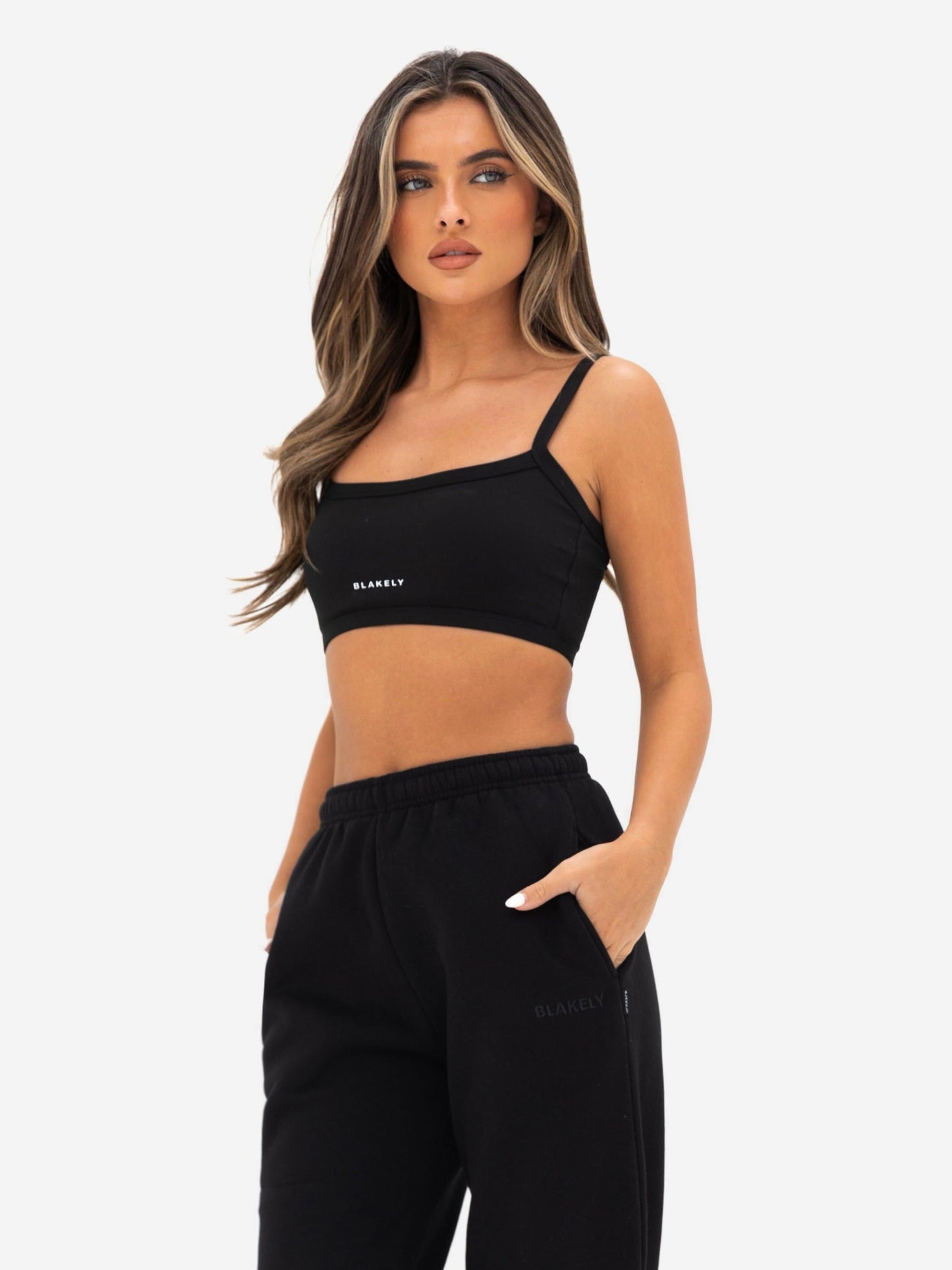 Kayla Wide Leg Sweatpants - Black