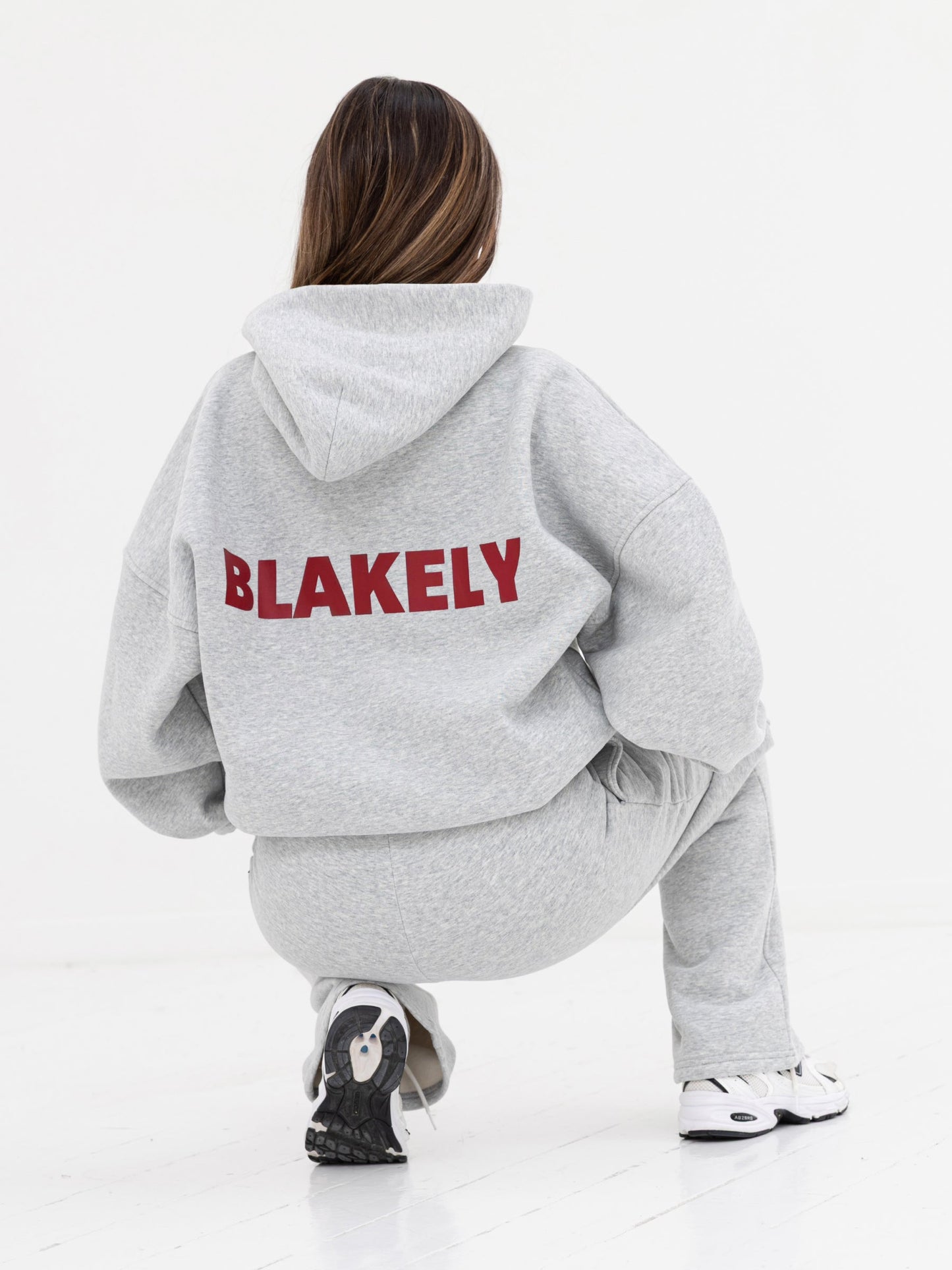 Kayla Wide Leg Sweatpants - Marl Grey