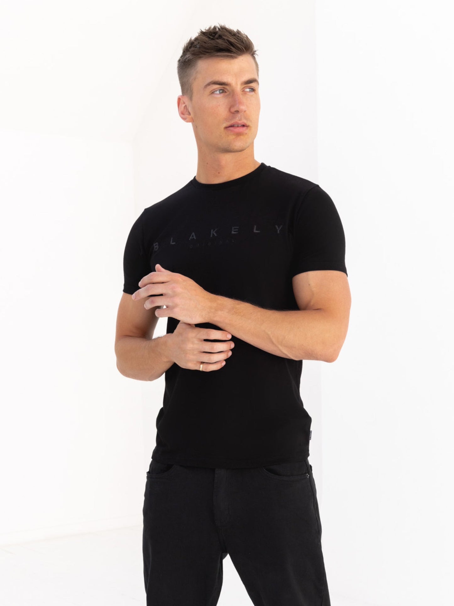 Tonal Torcross T-Shirts - Black