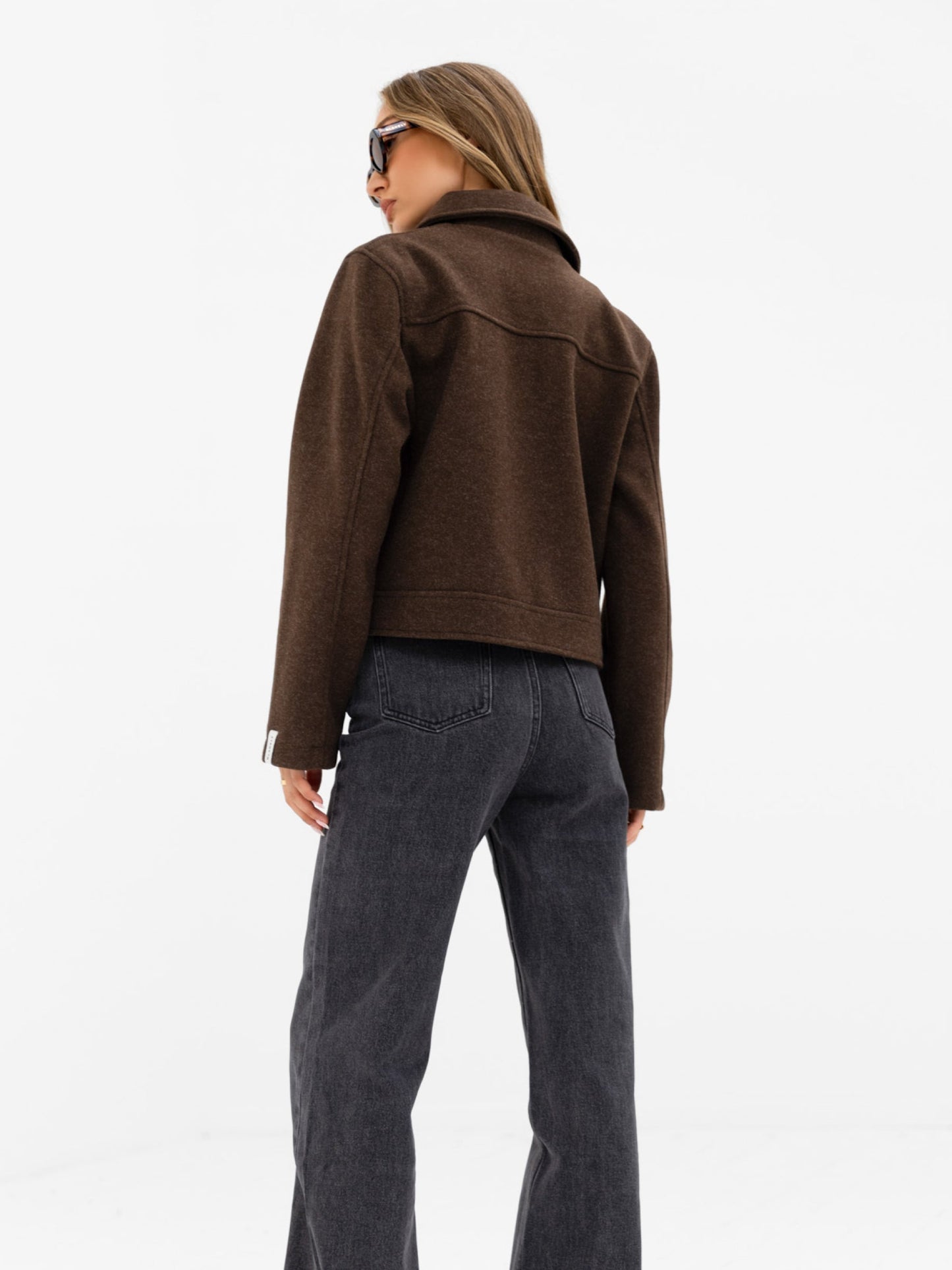 Ellie Zip Up Jacket - Brown