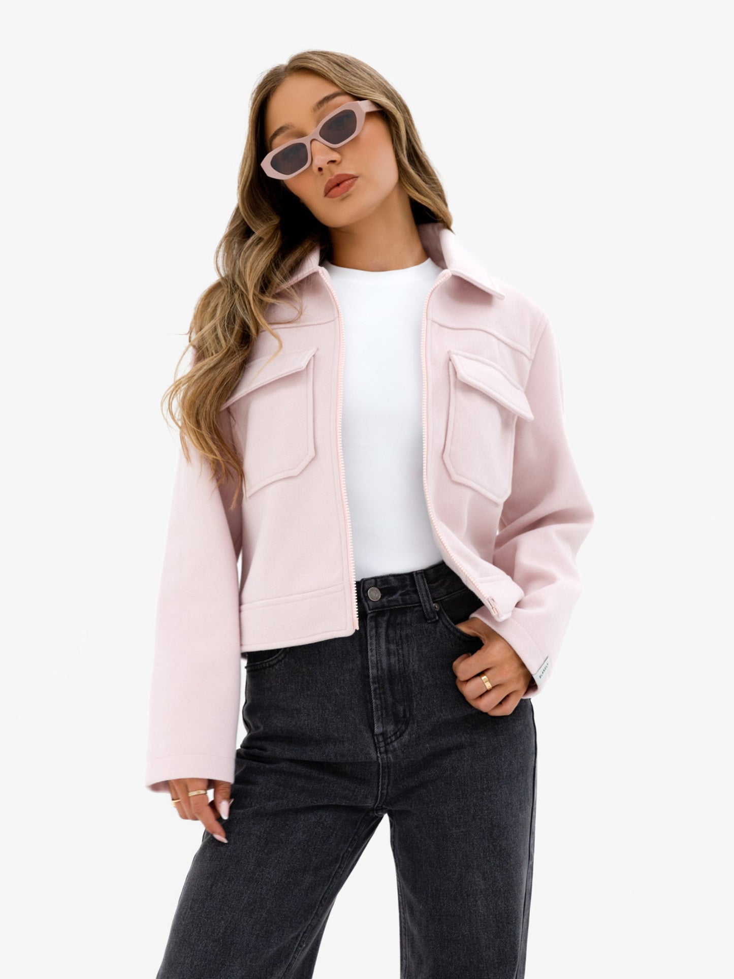 Ellie Zip Up Jacket - Pink
