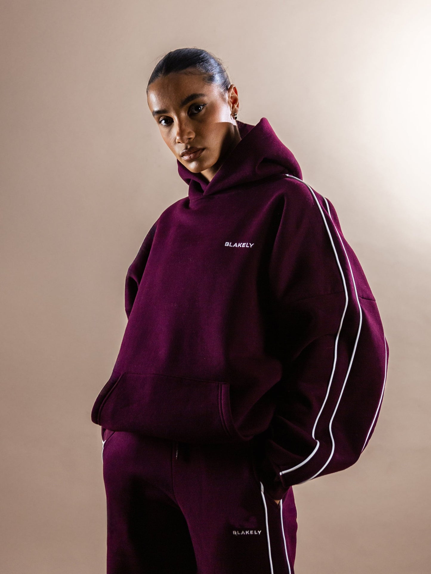Apex Pro Oversized Hoodie - Deep Burgundy