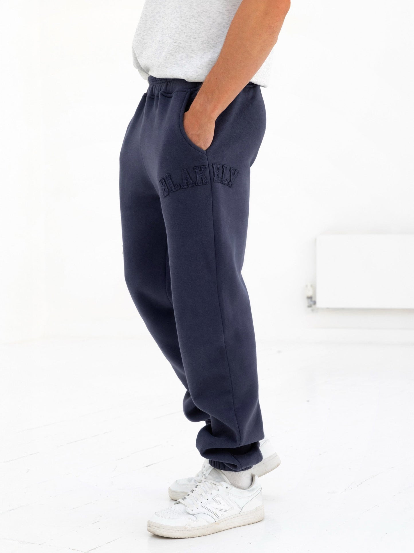 Tonal Varsity Relaxed Sweatpants - True Navy