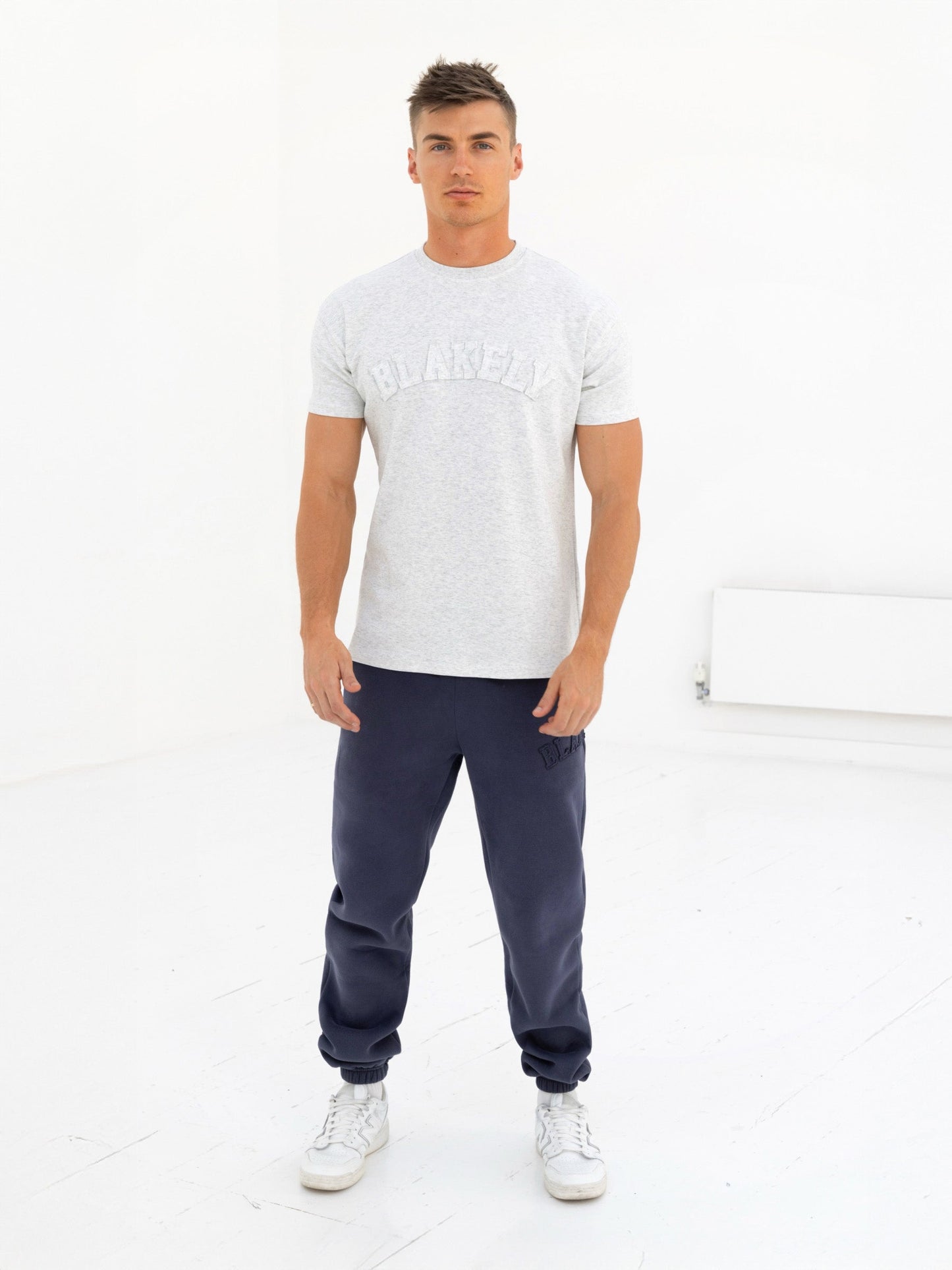 Tonal Varsity Relaxed Sweatpants - True Navy