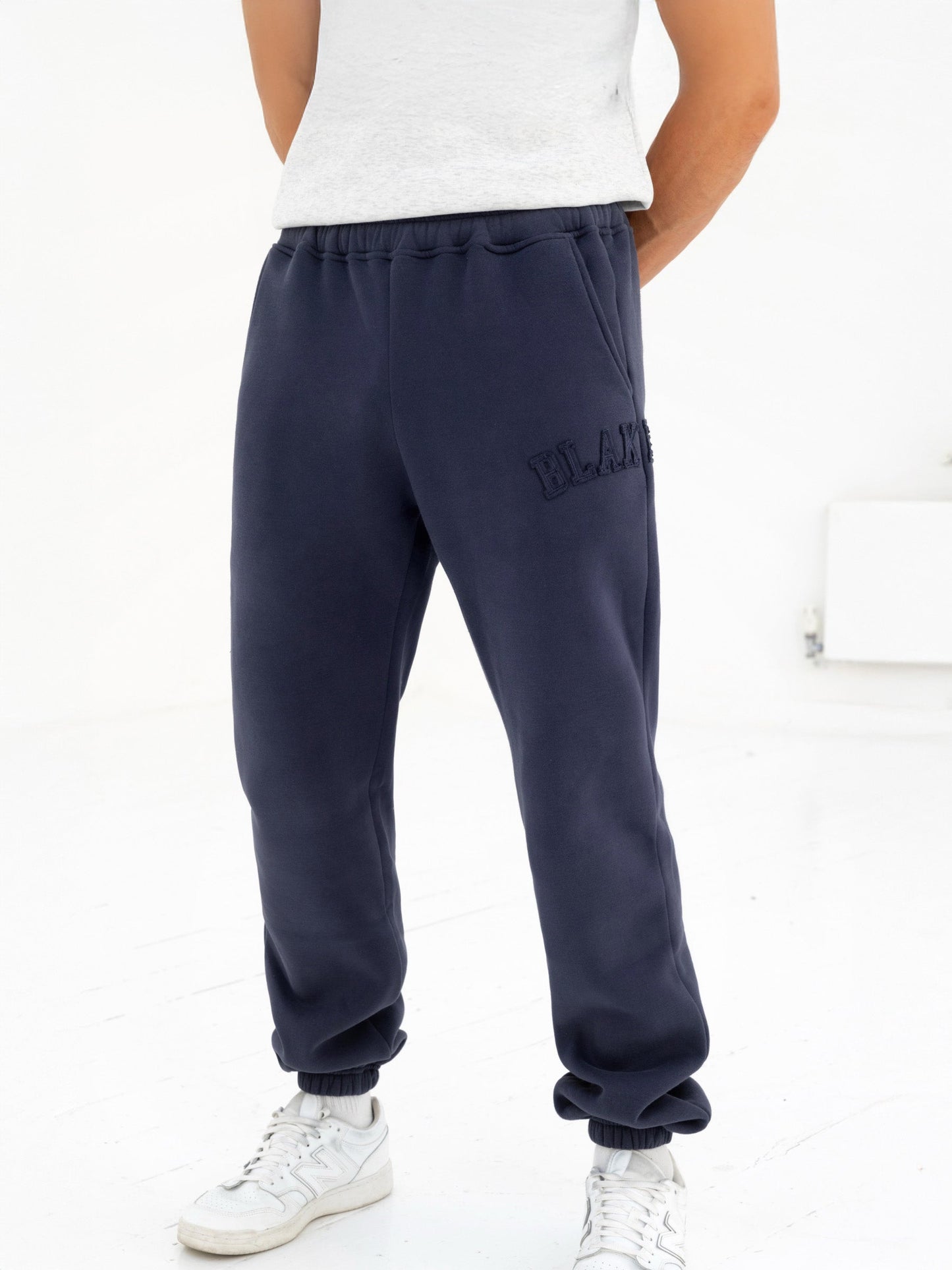 Tonal Varsity Relaxed Sweatpants - True Navy