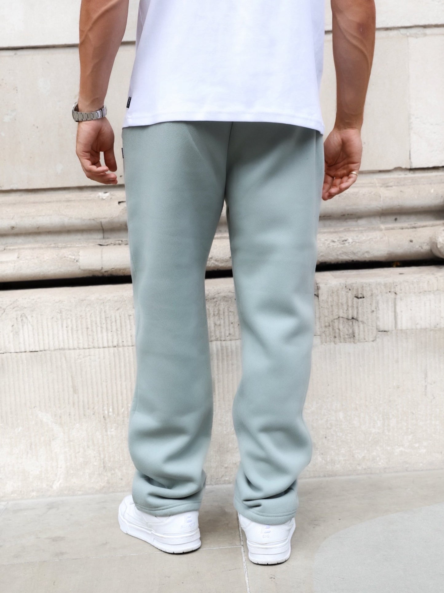 Arlo Wide Leg Sweatpants - Mineral Blue
