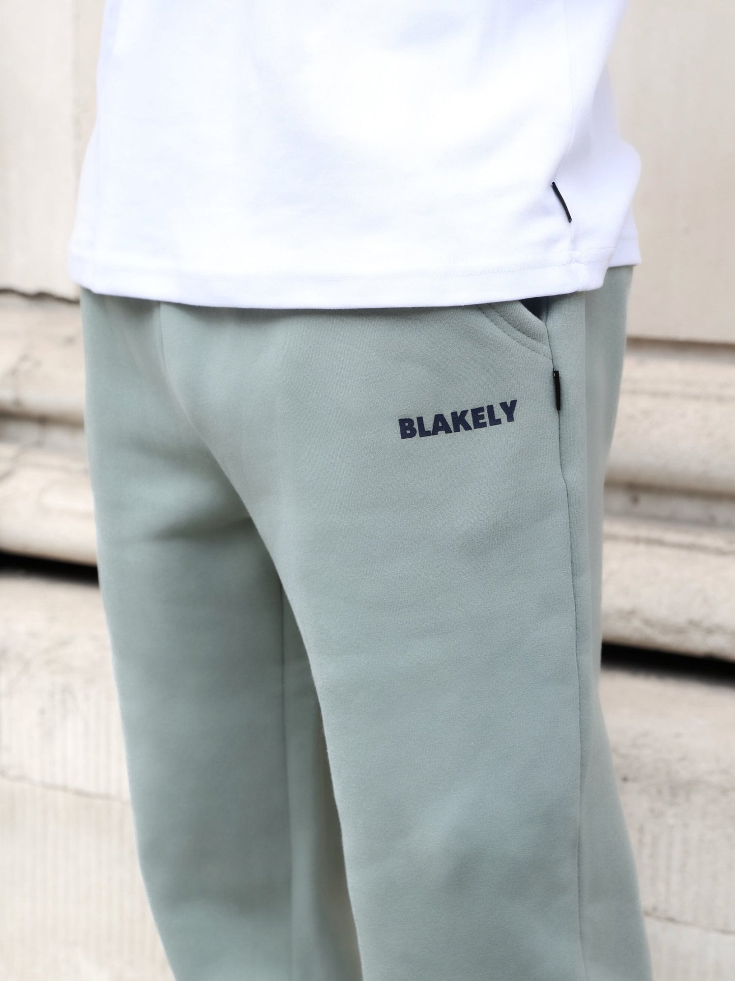 Arlo Wide Leg Sweatpants - Mineral Blue