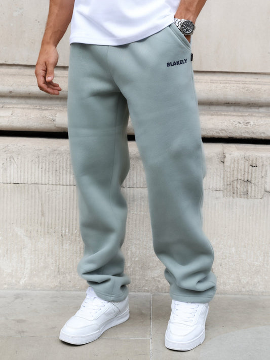 Arlo Wide Leg Sweatpants - Mineral Blue
