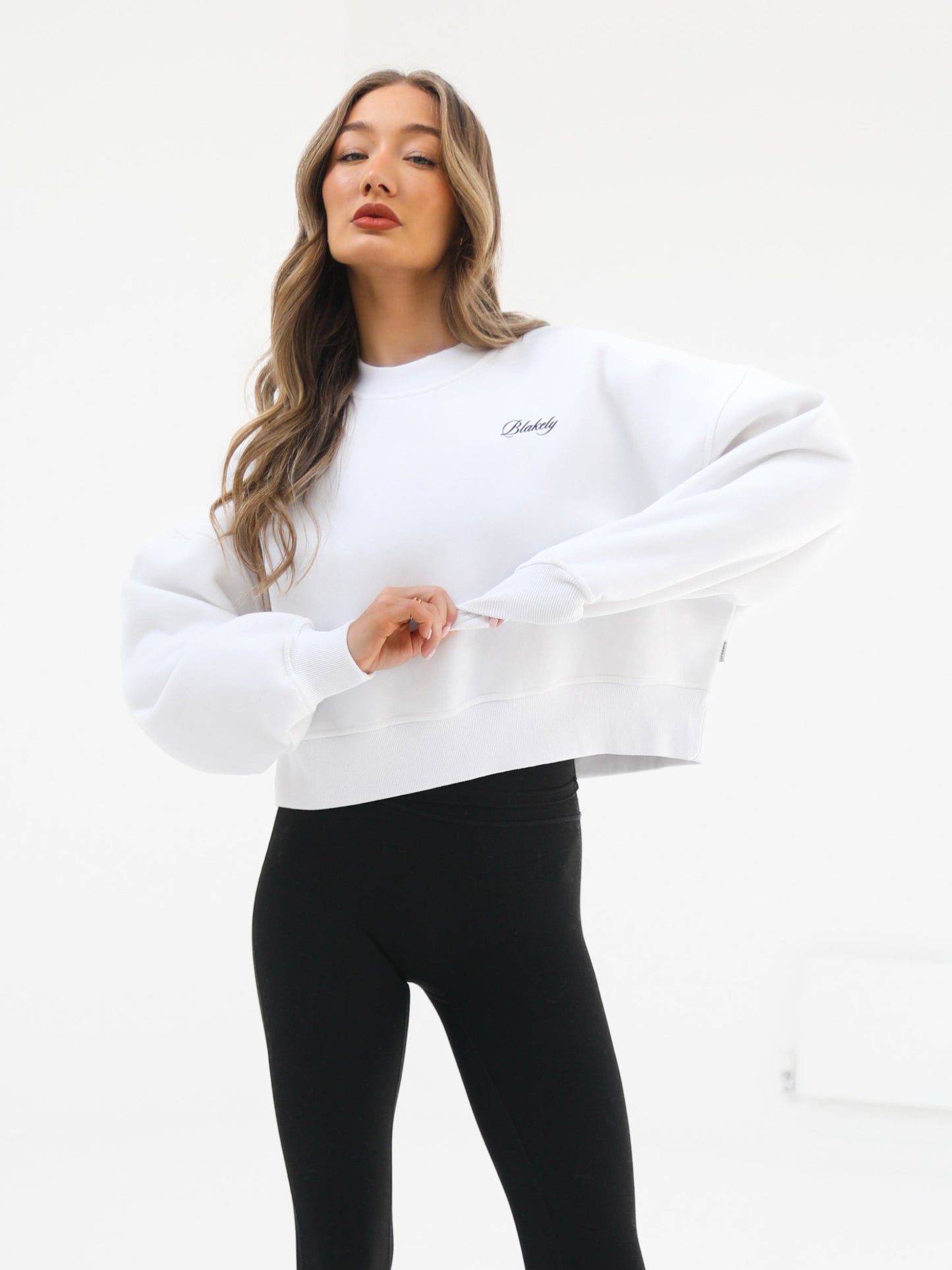 Off Duty Cropped Sweater - White