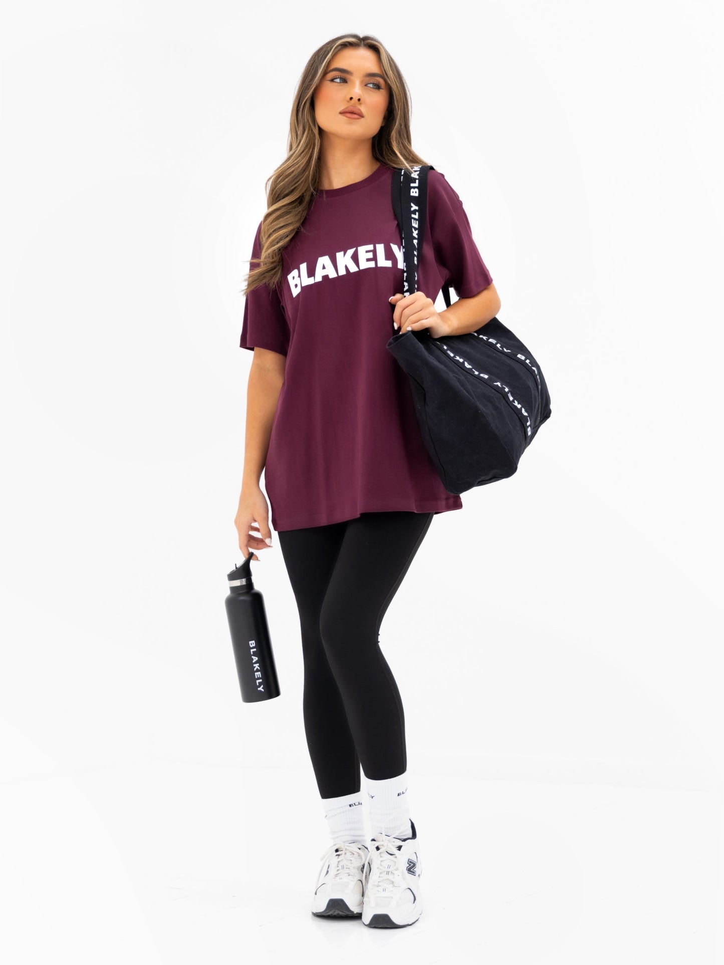 Sophia Oversized T-Shirt - Dark Cherry