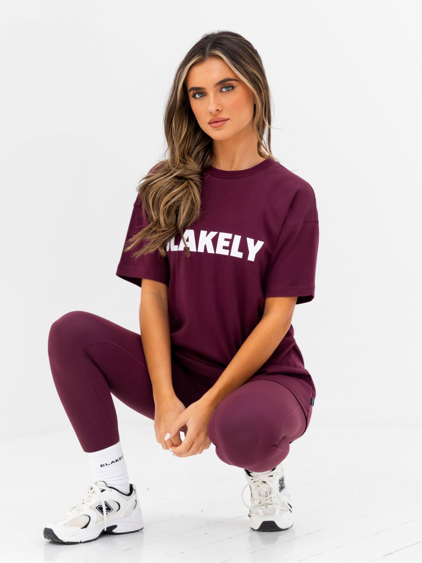 Sophia Oversized T-Shirt - Dark Cherry