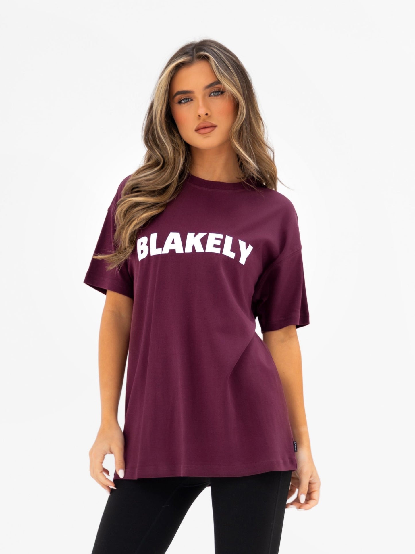 Sophia Oversized T-Shirt - Dark Cherry