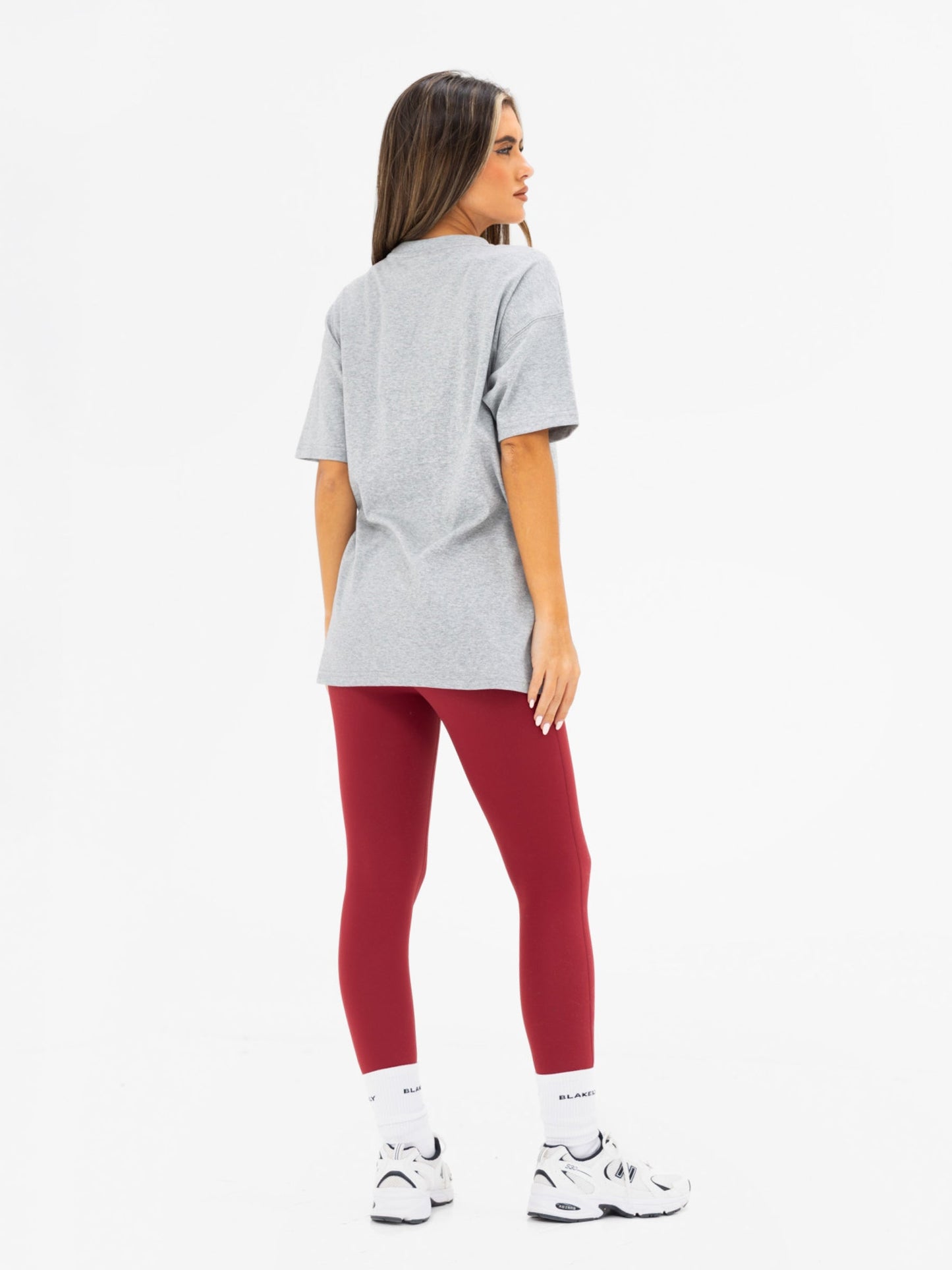 Sophia Oversized T-Shirt - Marl Grey