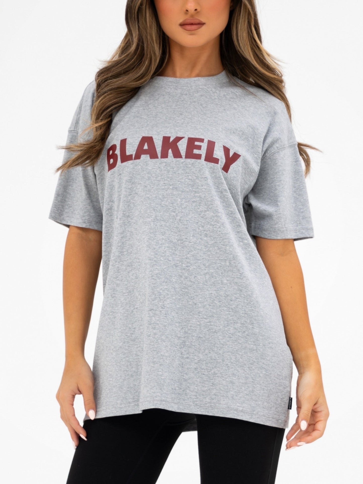 Sophia Oversized T-Shirt - Marl Grey