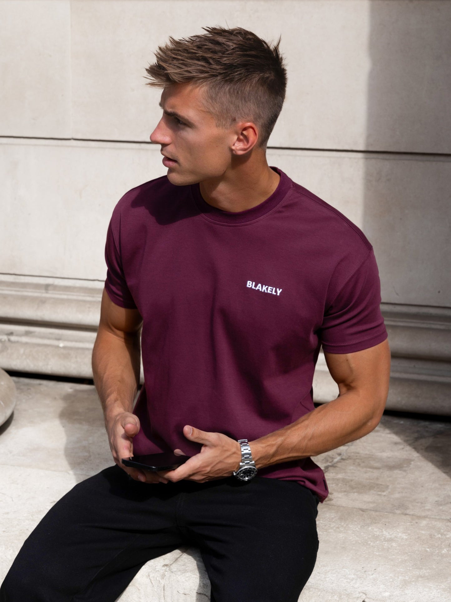 Rhys Relaxed T-Shirt - Burgundy