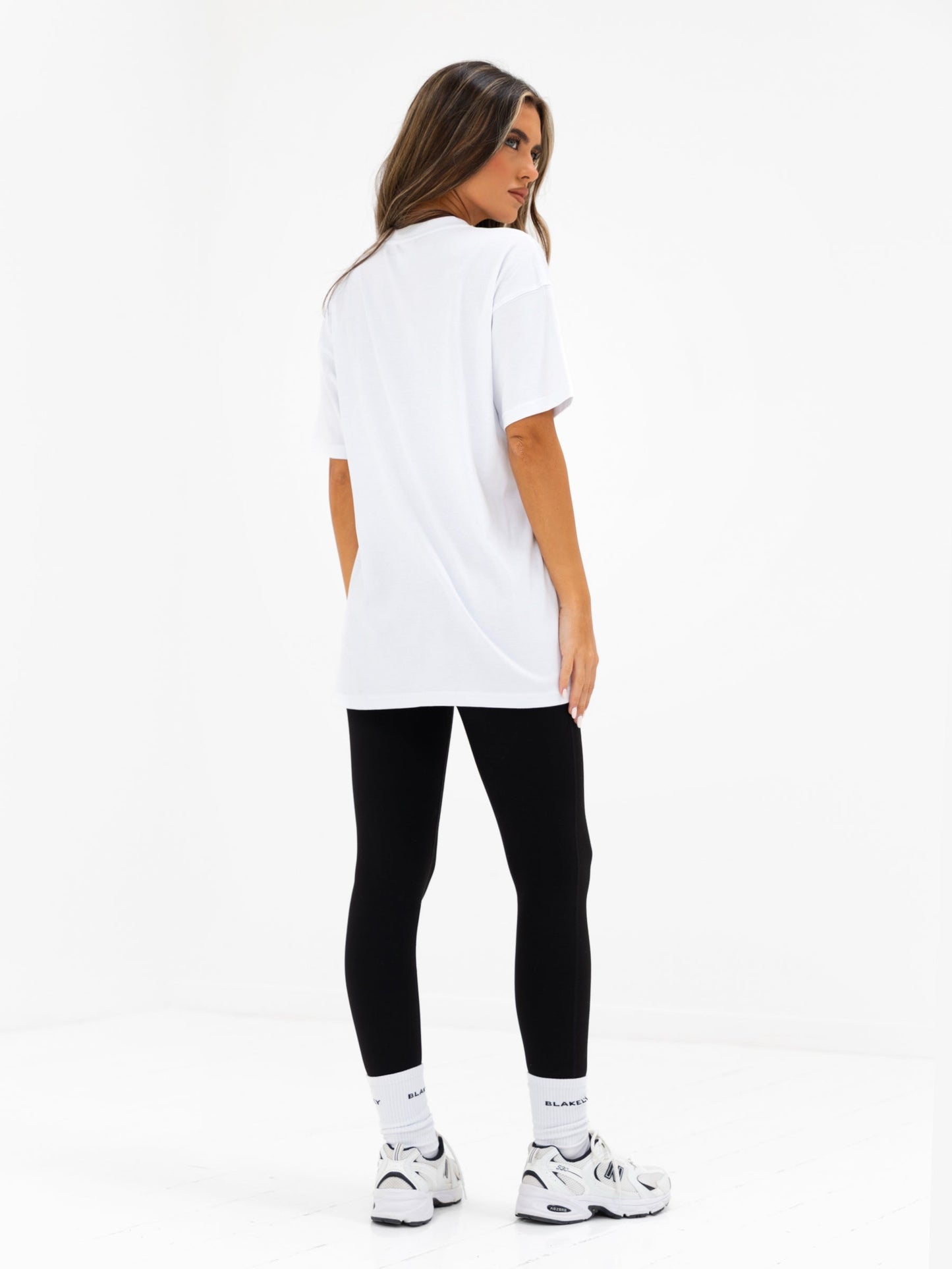 Sophia Oversized T-Shirt - White & Dark Cherry