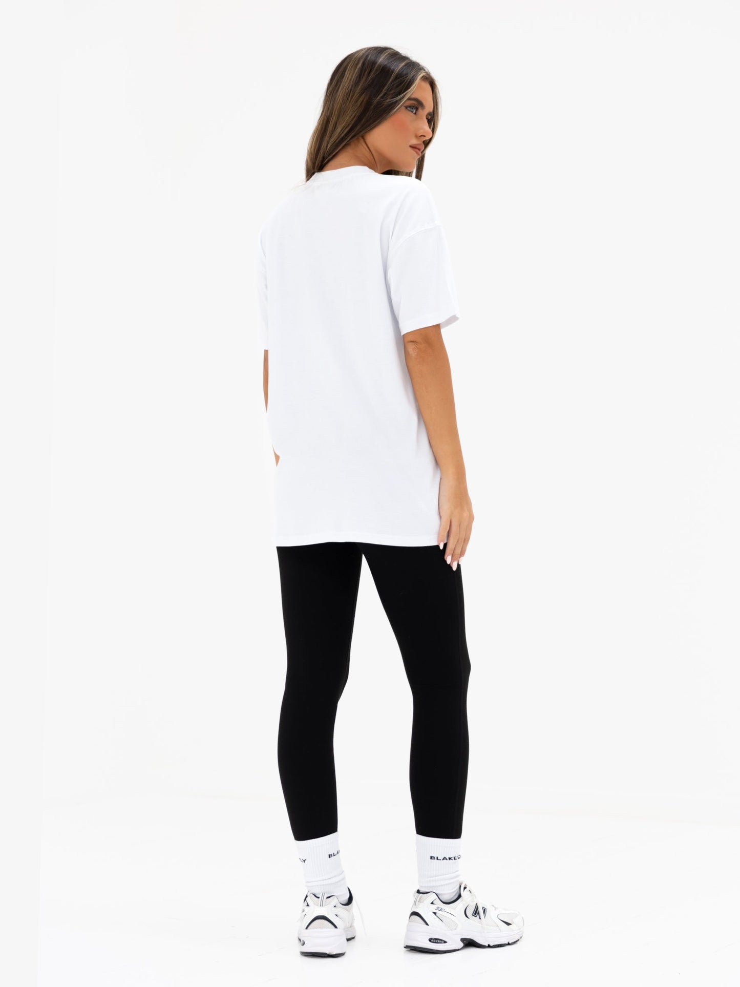 Sophia Oversized T-Shirt - White & Classic Red