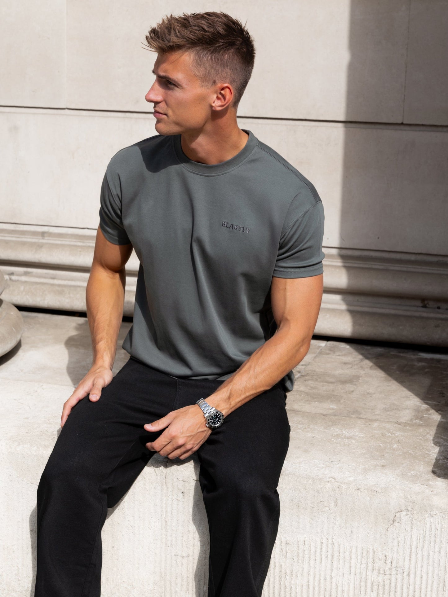 Rhys Relaxed T-Shirt - Khaki Grey