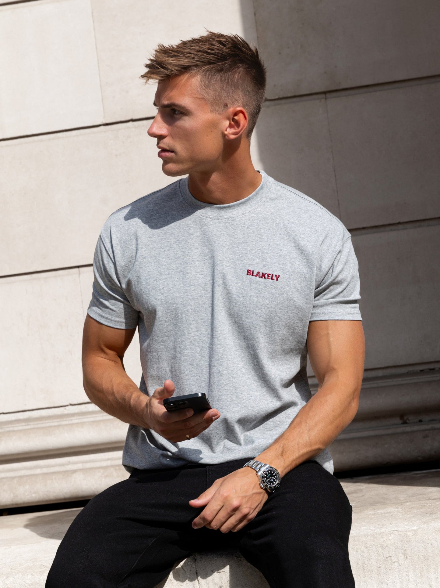 Rhys Relaxed T-Shirt - Marl Grey
