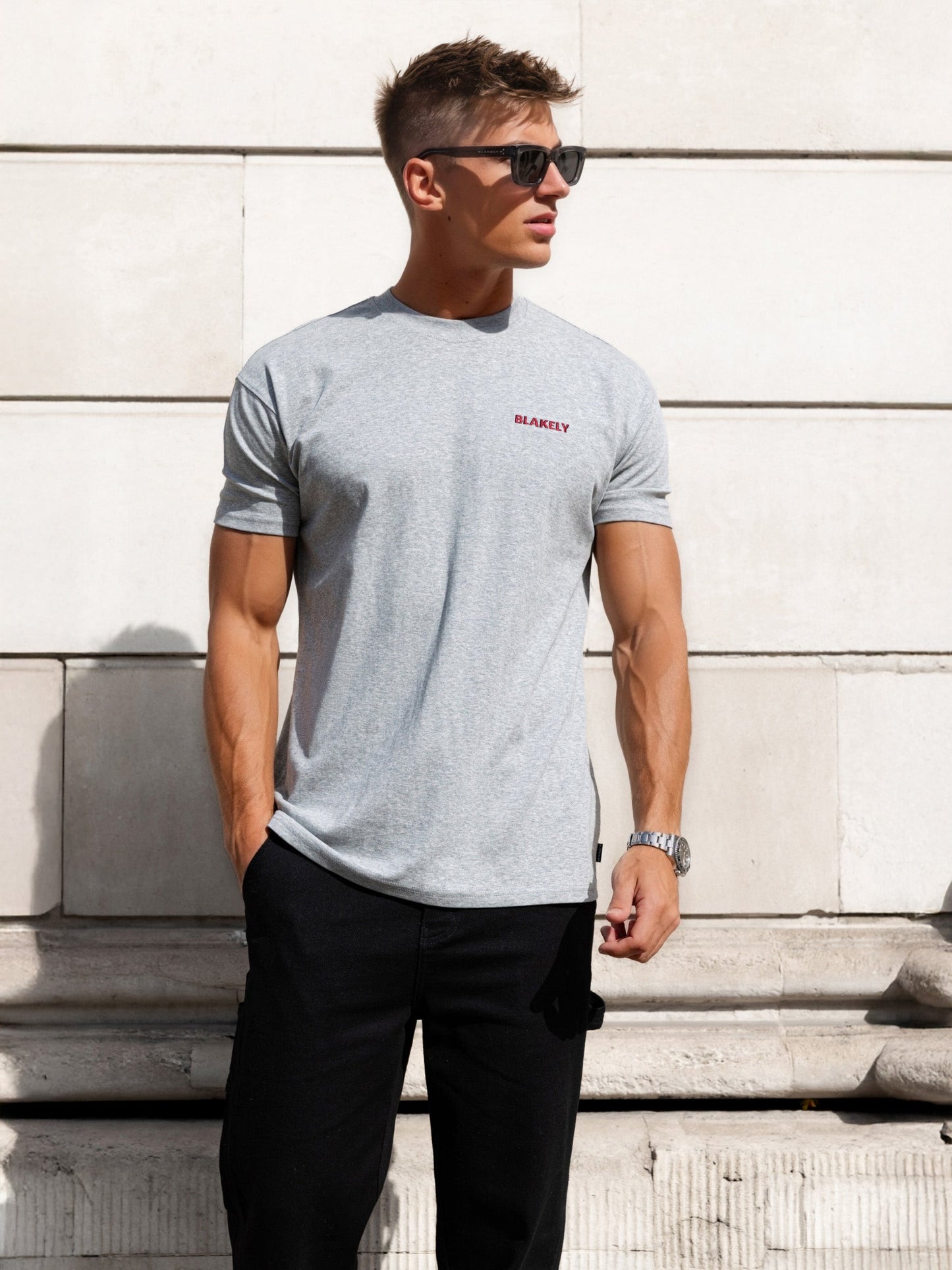 Rhys Relaxed T-Shirt - Marl Grey