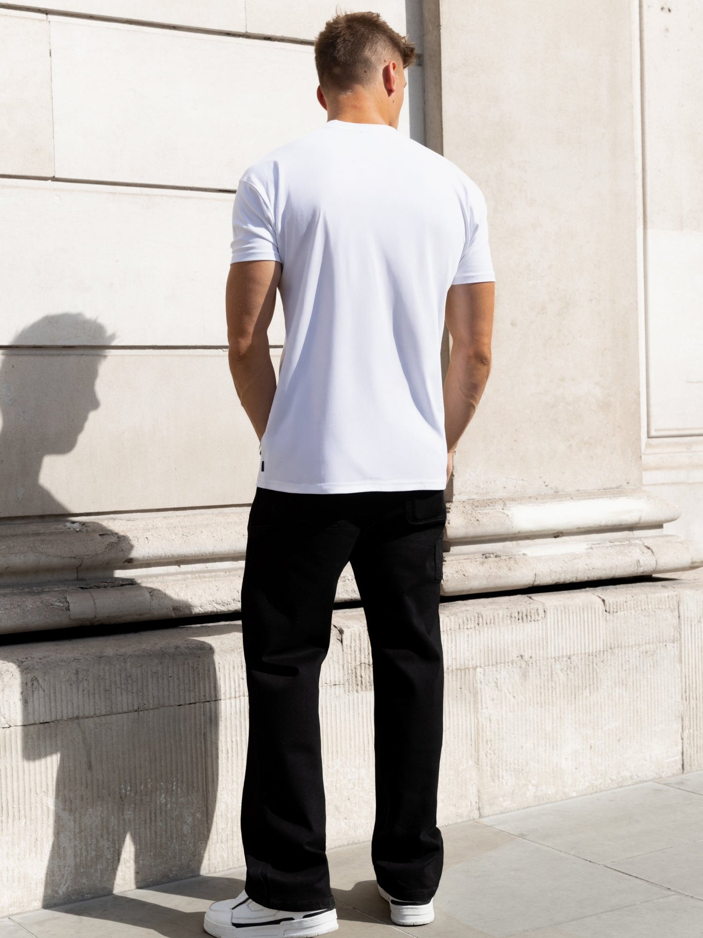 Rhys Relaxed T-Shirt - White & Burgundy