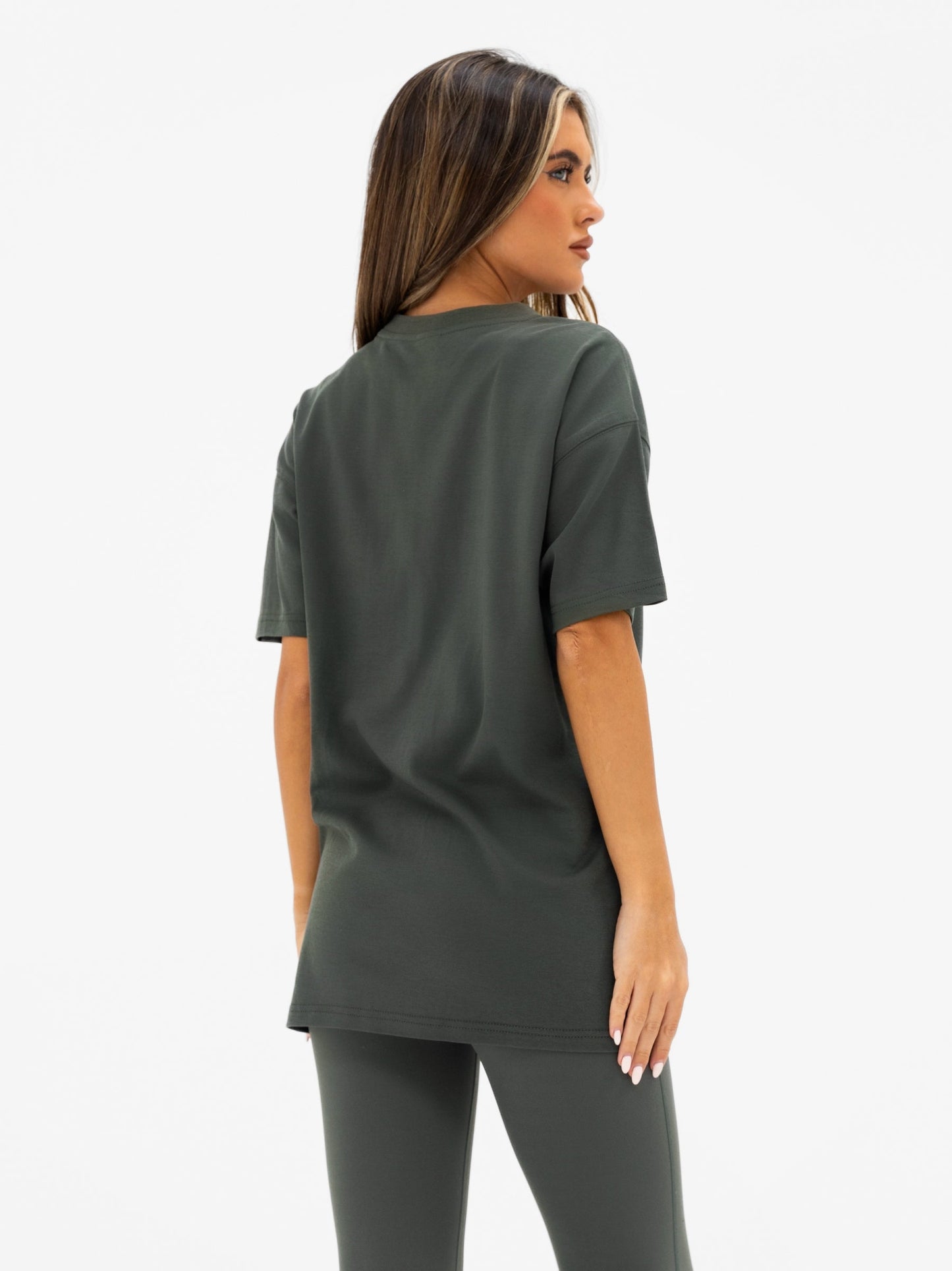 Isla Oversized T-Shirt - Khaki Grey