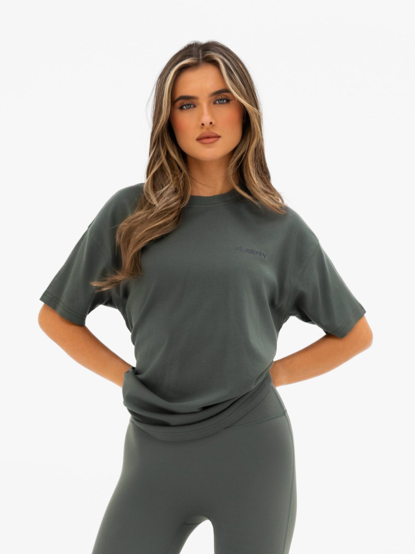 Isla Oversized T-Shirt - Khaki Grey
