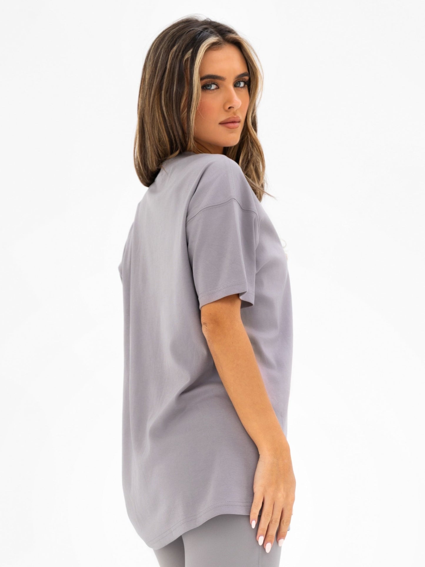 Isla Oversized T-Shirt - Mid Grey