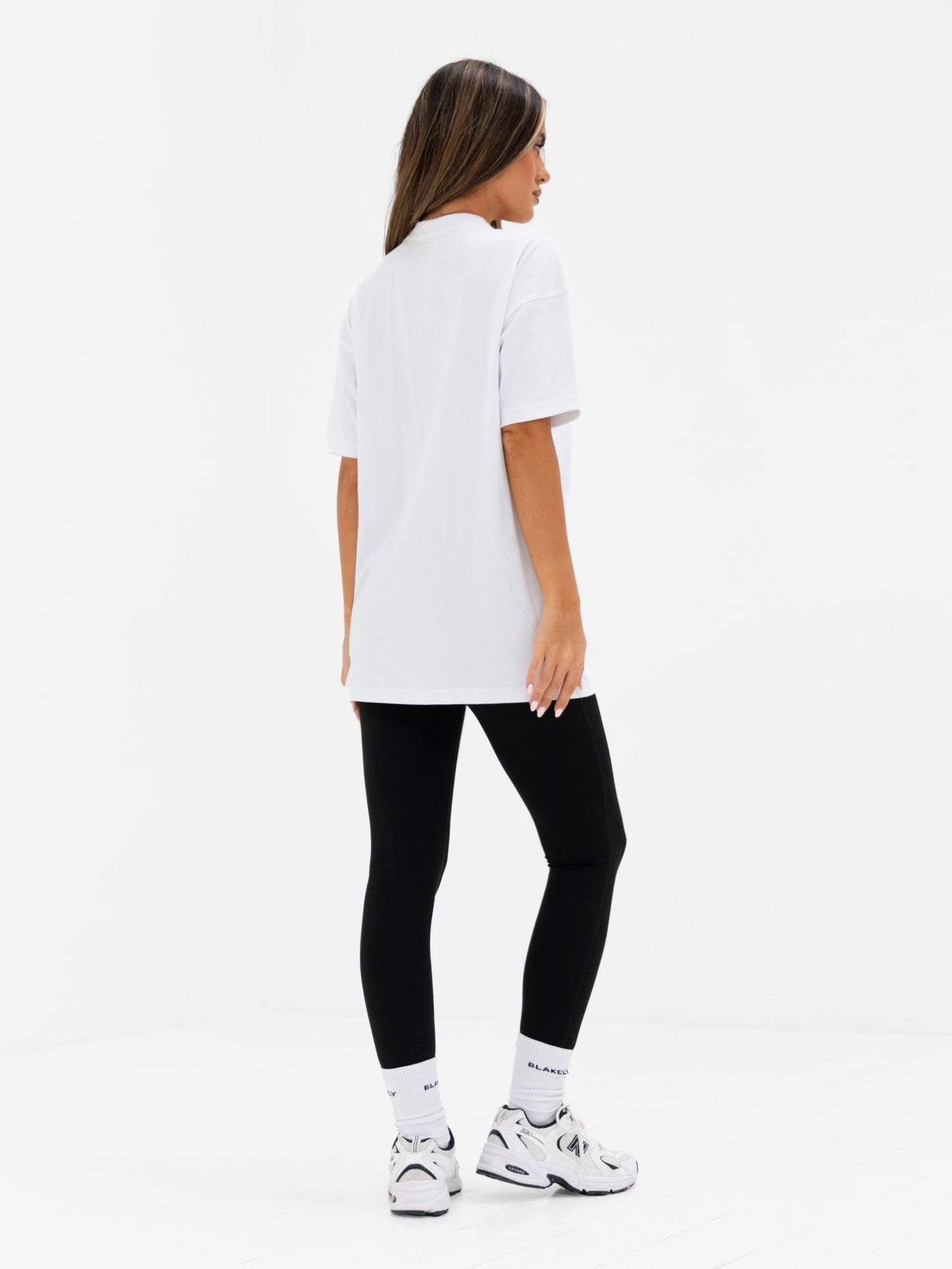 Isla Oversized T-Shirt - White & Dark Cherry