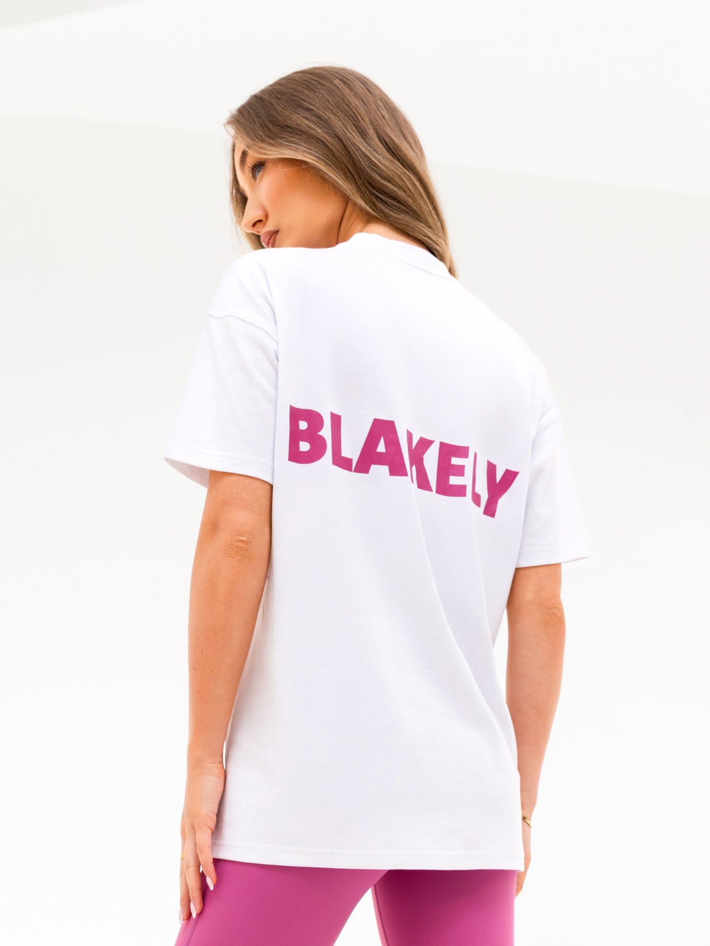 Amelie Ultra Oversized T-Shirt - White & Pink