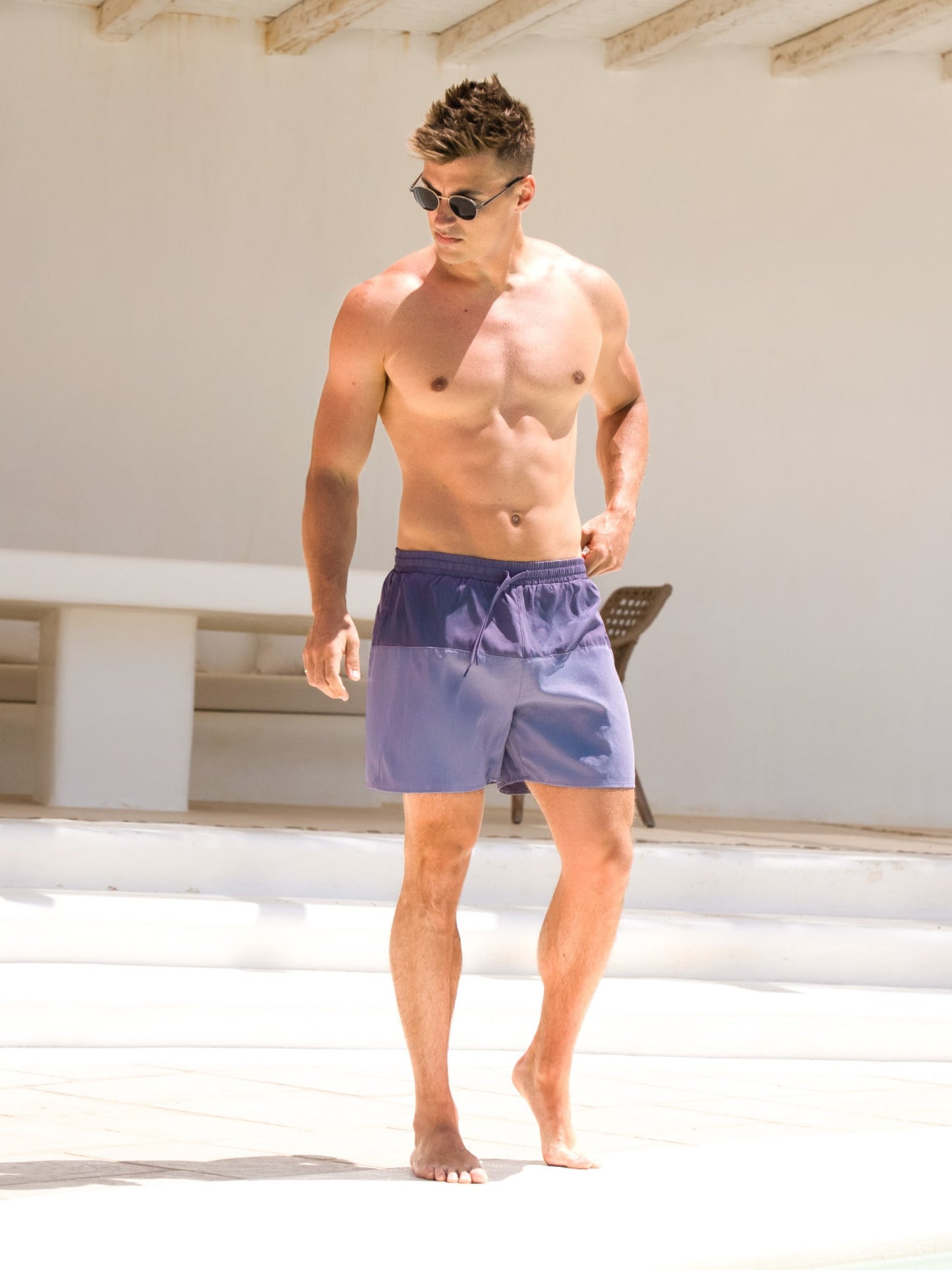 Anchor Swim Shorts - Purple