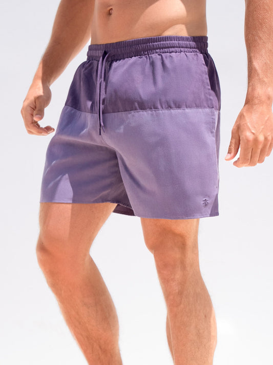 Anchor Swim Shorts - Purple
