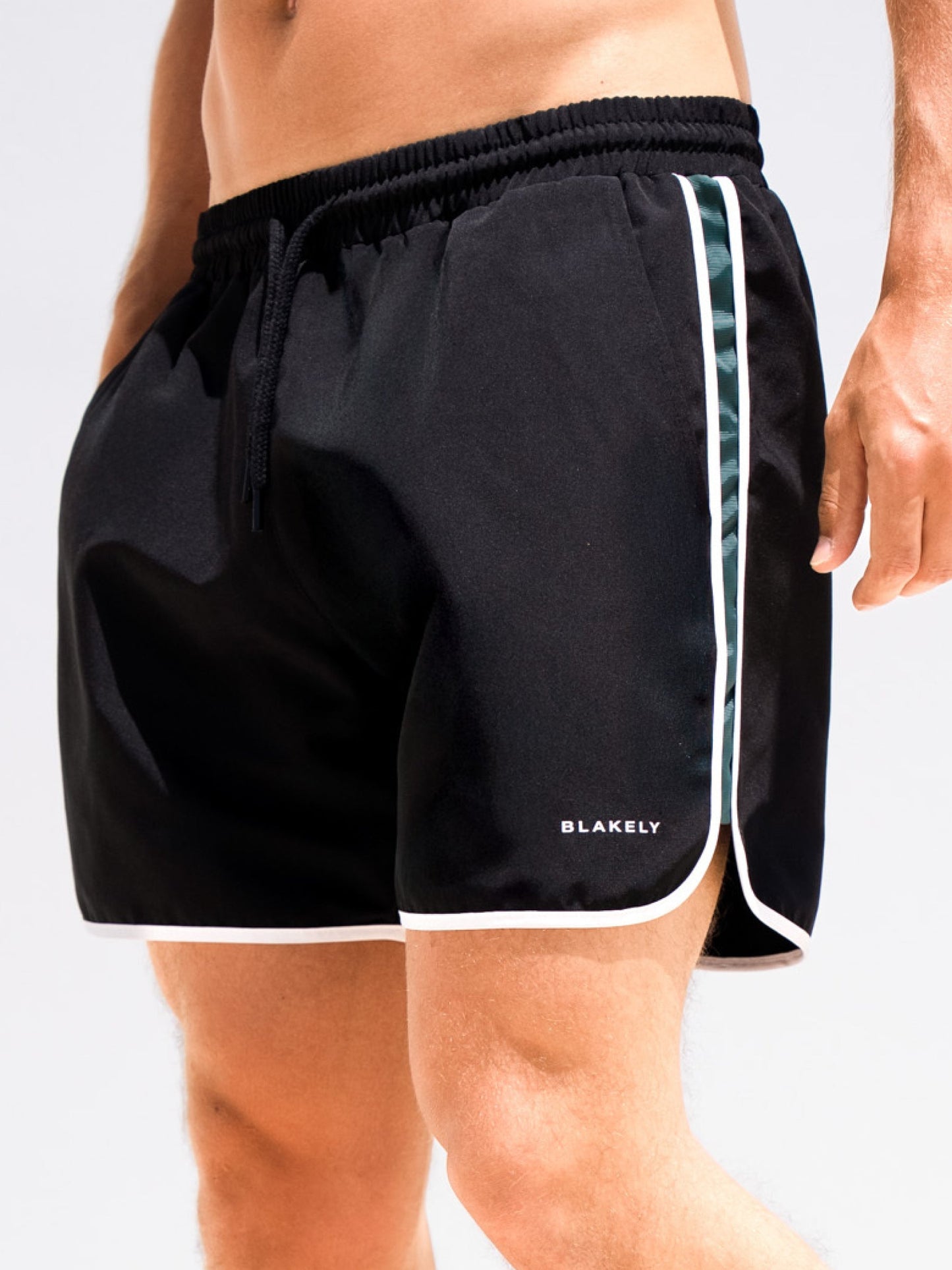 Panel Swim Shorts - Black