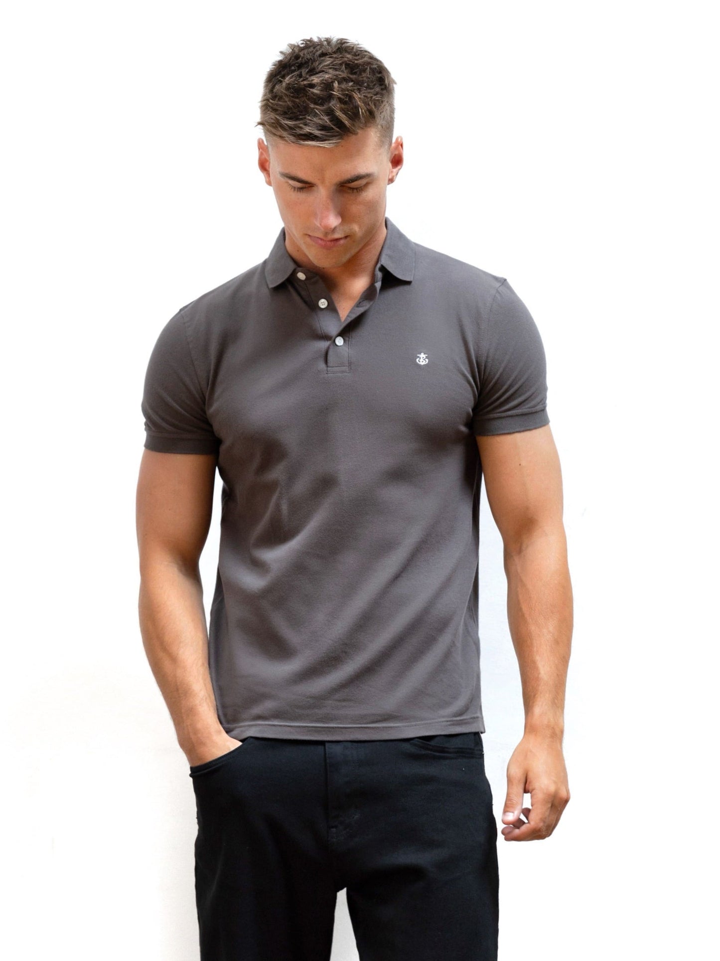 Anchor Polo Shirt - Grey